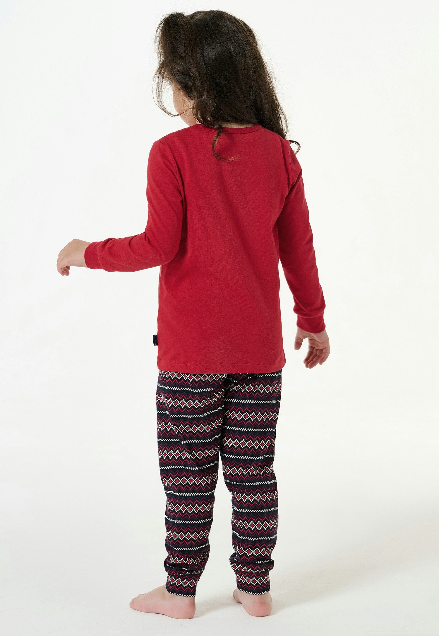 Schiesser Pyjama met kleine print vooraan (2-delig)