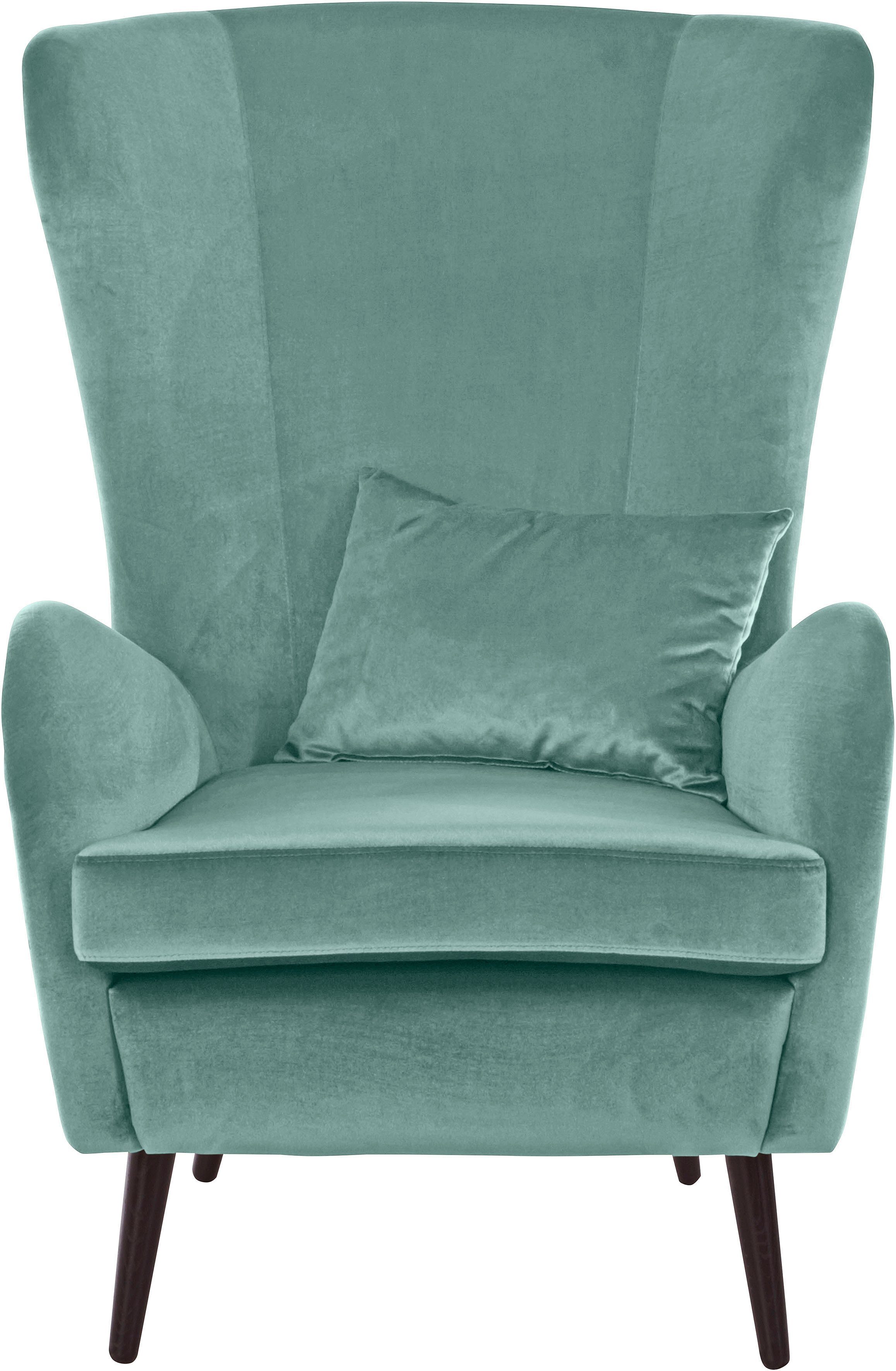 Guido Maria Kretschmer Home&Living Fauteuil Sallito, oorfauteuil, TV-stoel voor woonkamer, ook in velours cord fauteuils groen