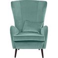 guido maria kretschmer homeliving fauteuil sallito de kleinere versie van "salla", in 6 stofkwaliteiten, fauteuil bxdxh: 76x85x109 cm, overtrekstof ook in luxe-microvezel in imitatiebont-look groen