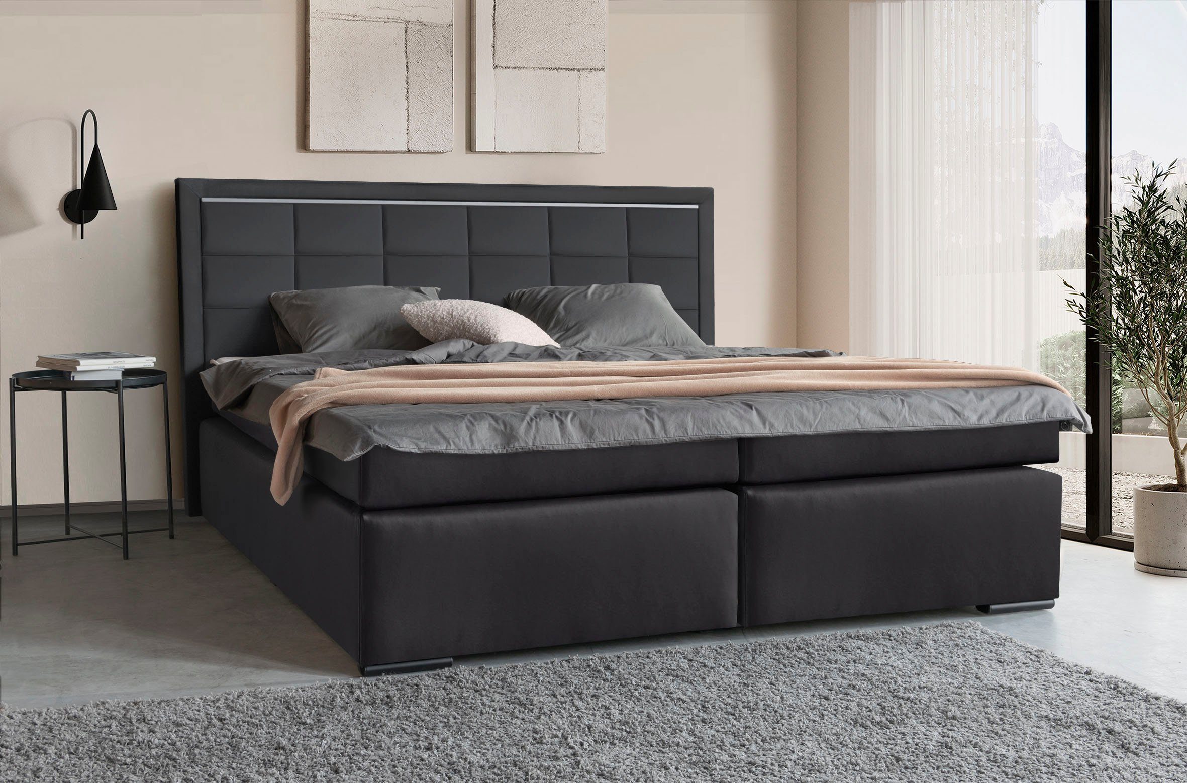COLLECTION AB Boxspring 30 jaar jubileummodel Athena in h2,h3 & h4, incl. led-lijst