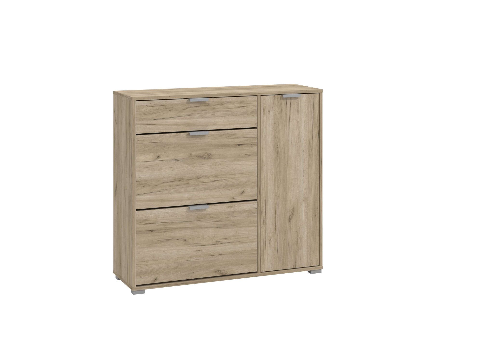 INOSIGN Schoenenkast Arco 2, schoenenkast, schoenenrek, breedte 102 cm 2 kleppen met dubbele schoenrollen, met lade, in moderne kleuren