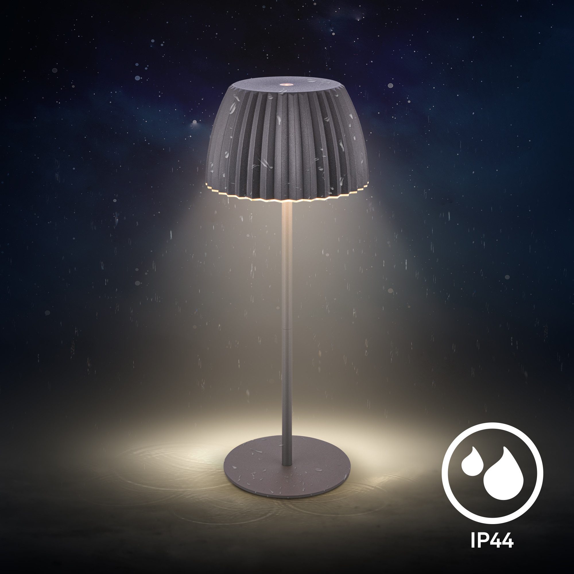 Briloner Leuchten Led-tafellamp Accu LED tafellamp, antraciet