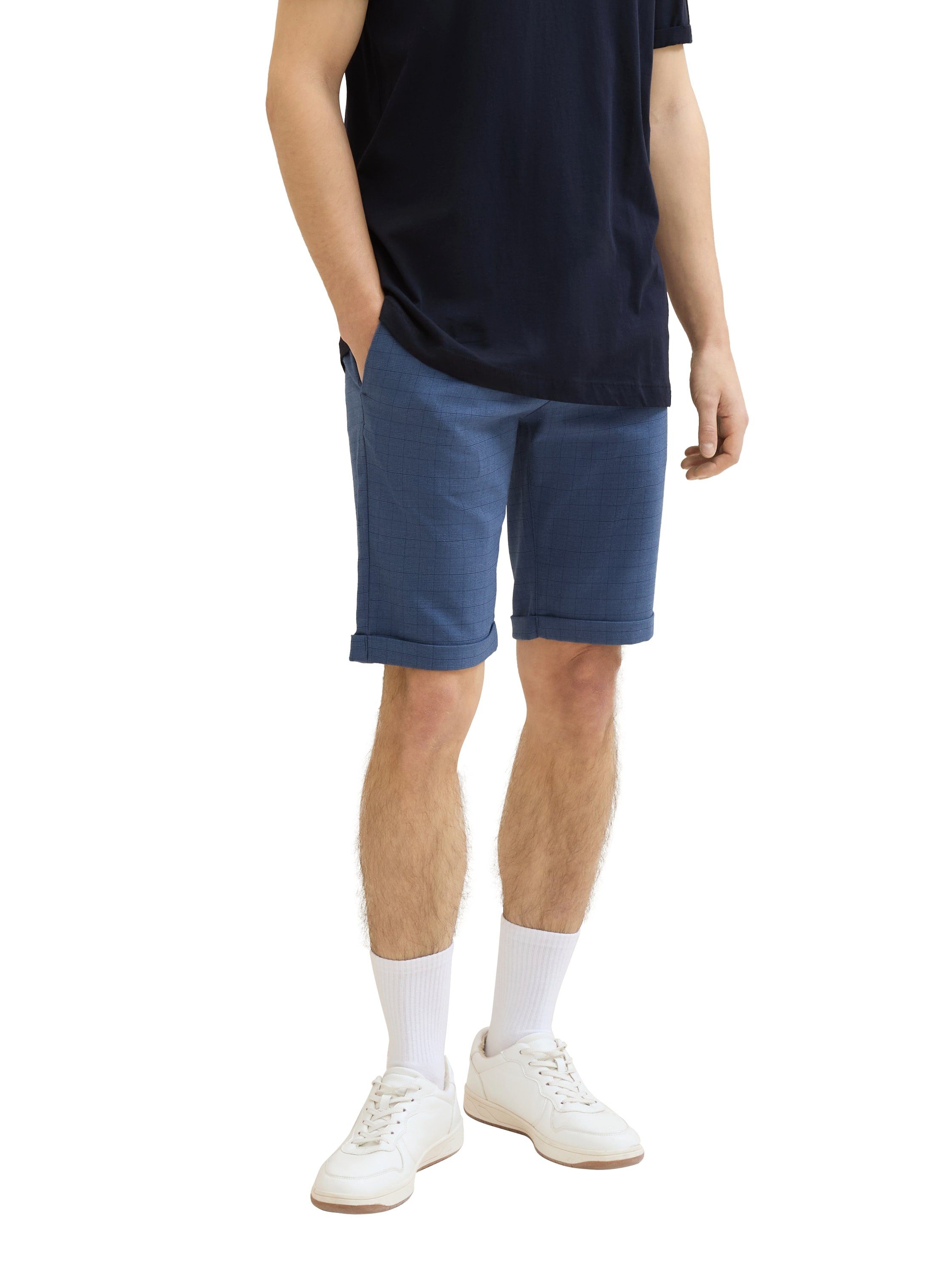 Tom Tailor Denim Chino-short in geruite look heren bermuda broeken maat XXL blauw