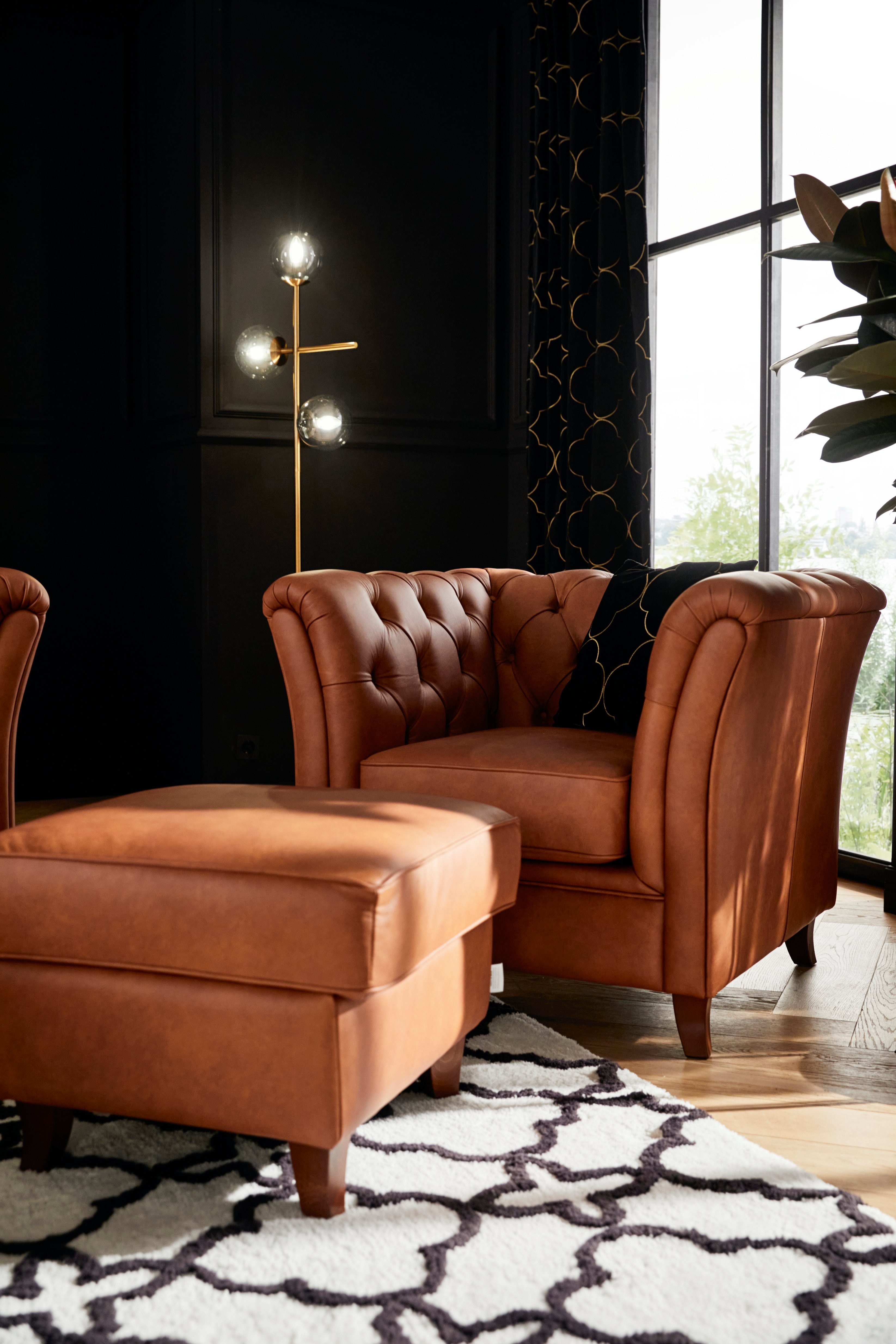 Home affaire Chesterfield-fauteuil Reims cocktailstoel, stoel met echte chesterfield-capitonnage, uitstekende verwerking