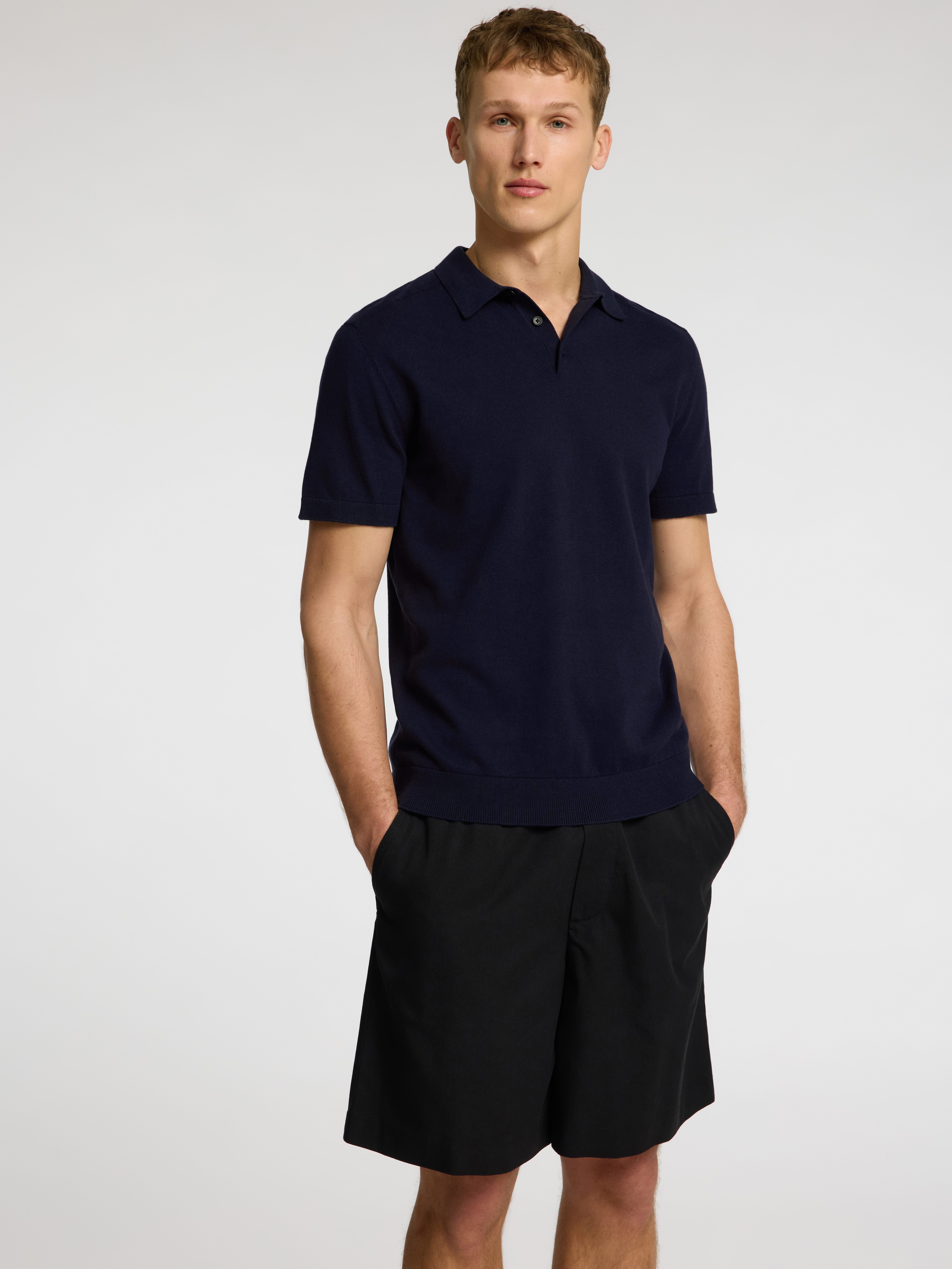 SELECTED HOMME Poloshirt SLHBERG SS KNIT POLO NOOS