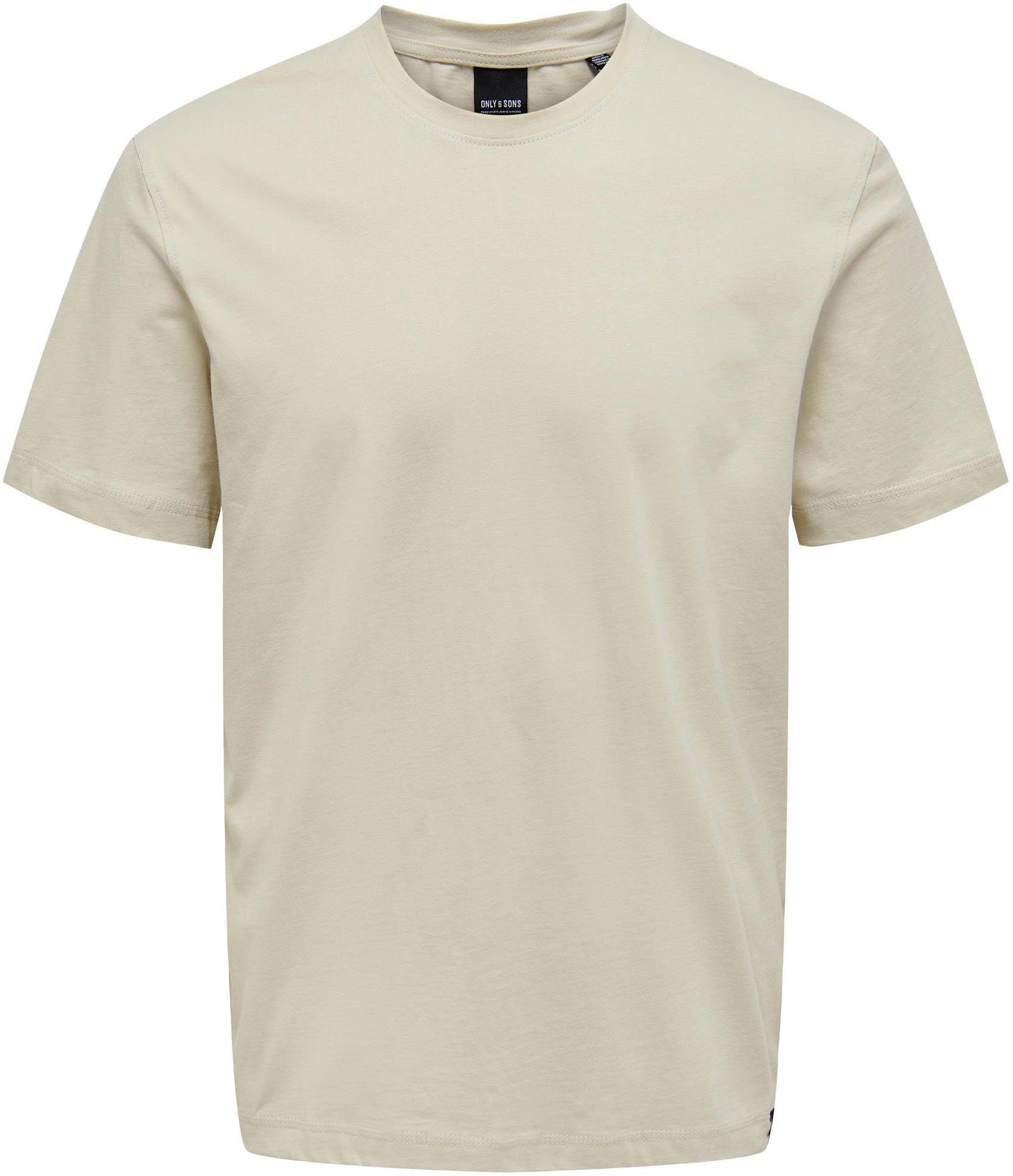 ONLY & SONS Shirt met ronde hals ONSMAX LIFE REG SS STITCH TEE