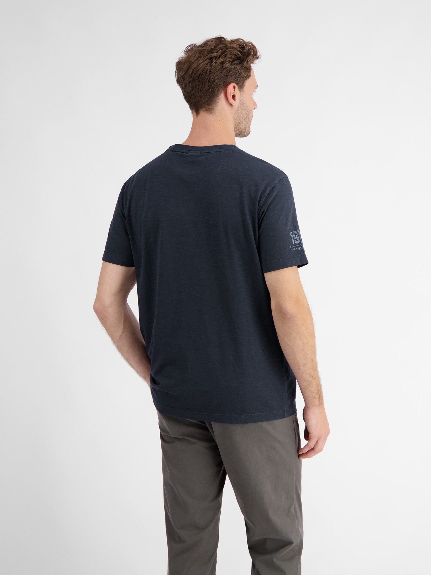 Lerros T-shirt LERROS T-shirt voor heren met borstprint