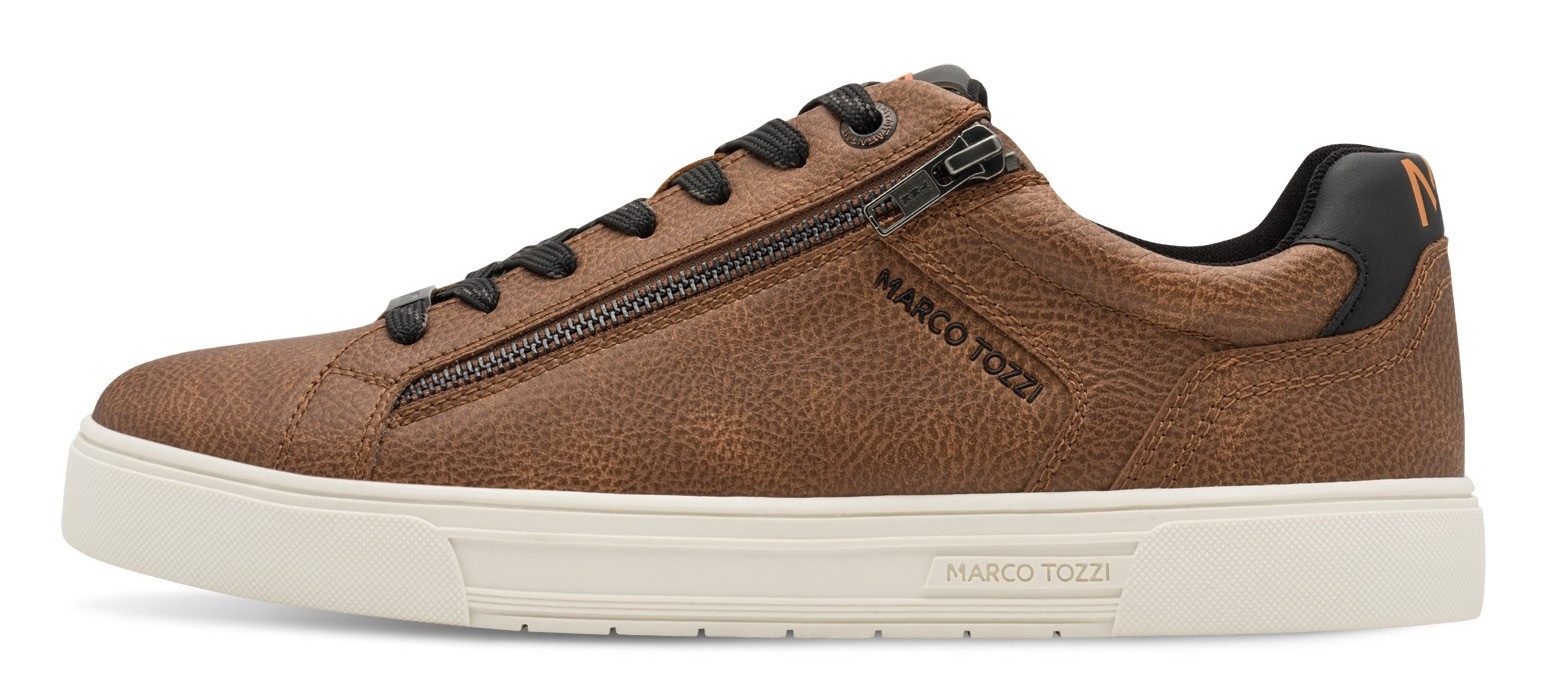 Marco Tozzi Sneakers , vrijetijdsschoen, halfschoen, veterschoen met zijlogo-debossing
