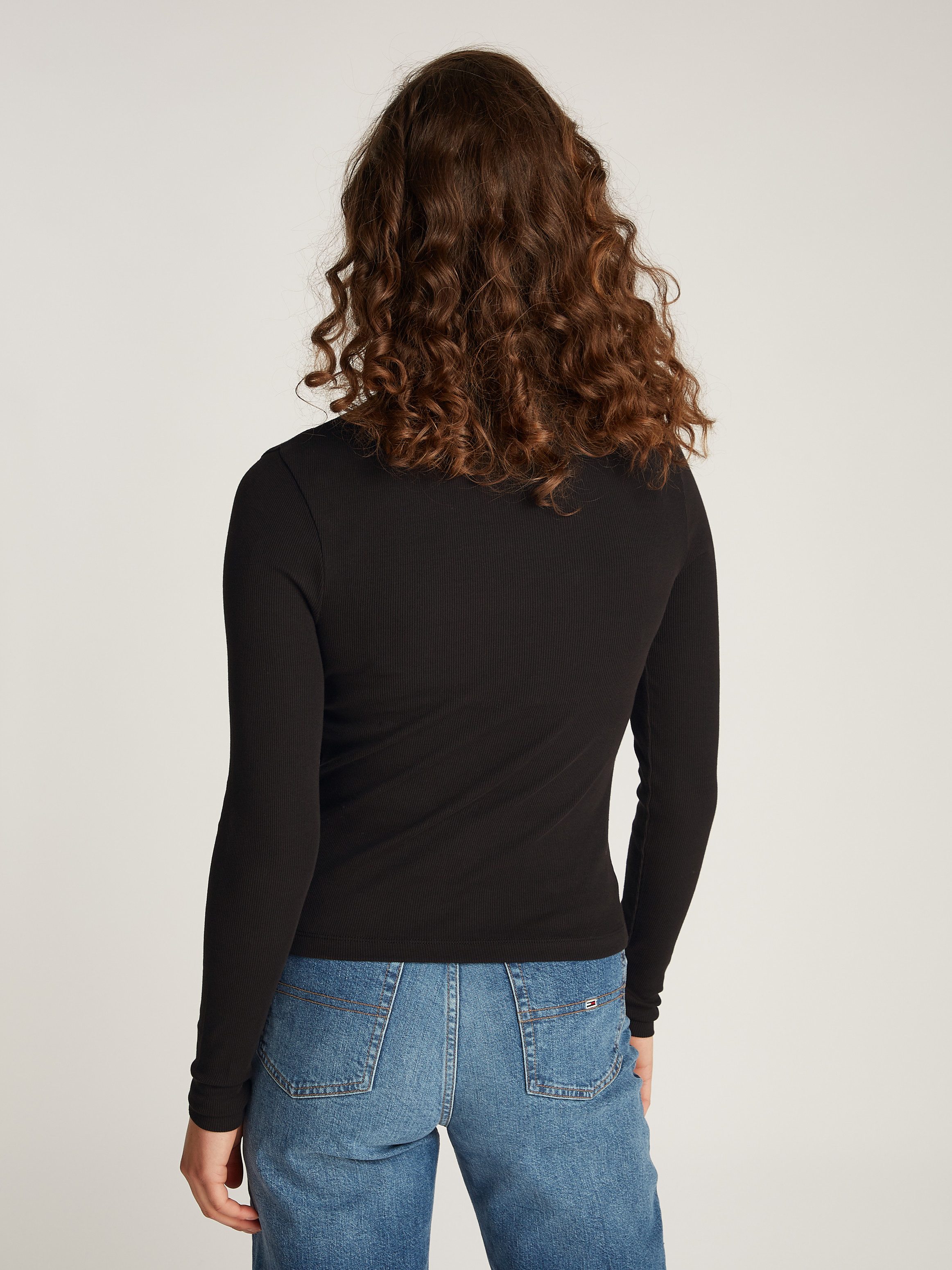 TOMMY JEANS Shirt met lange mouwen TJW ESSENTIAL MOCK NECK