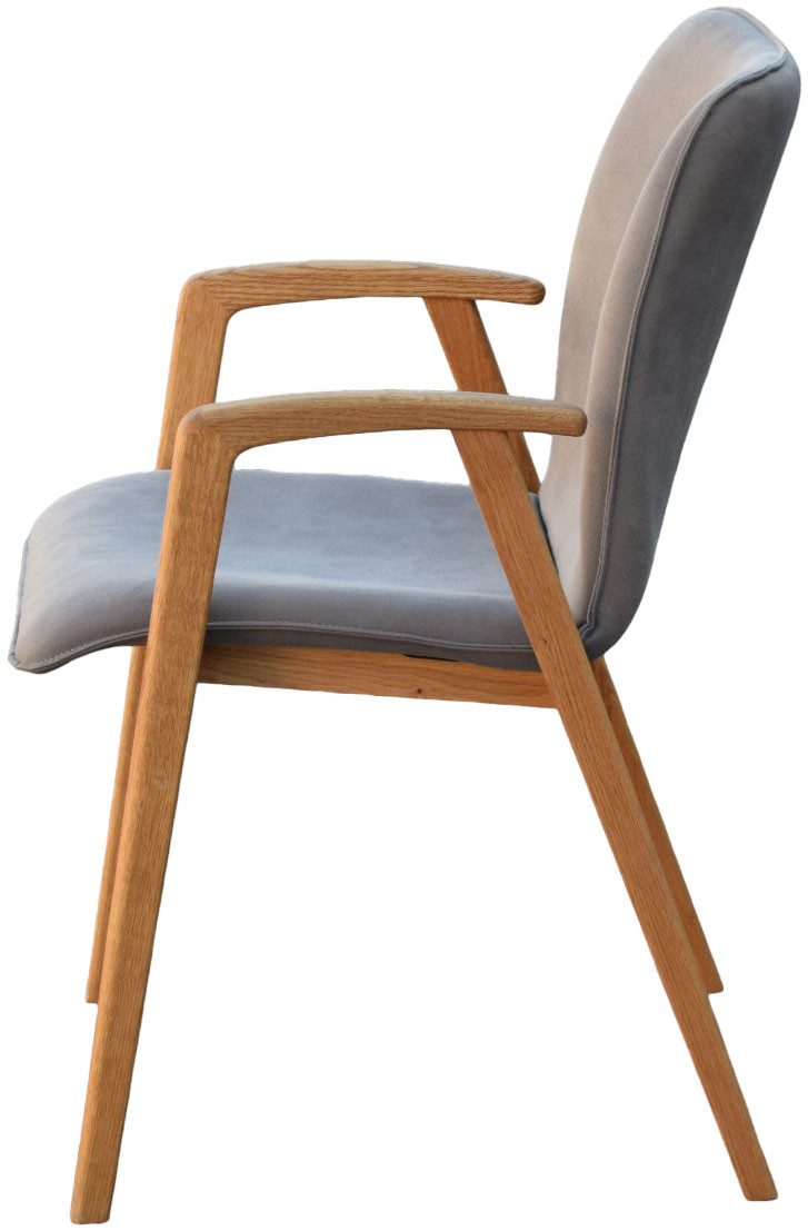Home affaire Stoel met armleuningen Loreen eetkamerstoel, beklede stoel, designstoel met massief frame, hoogwaardig afgewerkt, armleuningen, stijlvol, comfortabel (set, 2 stuks)