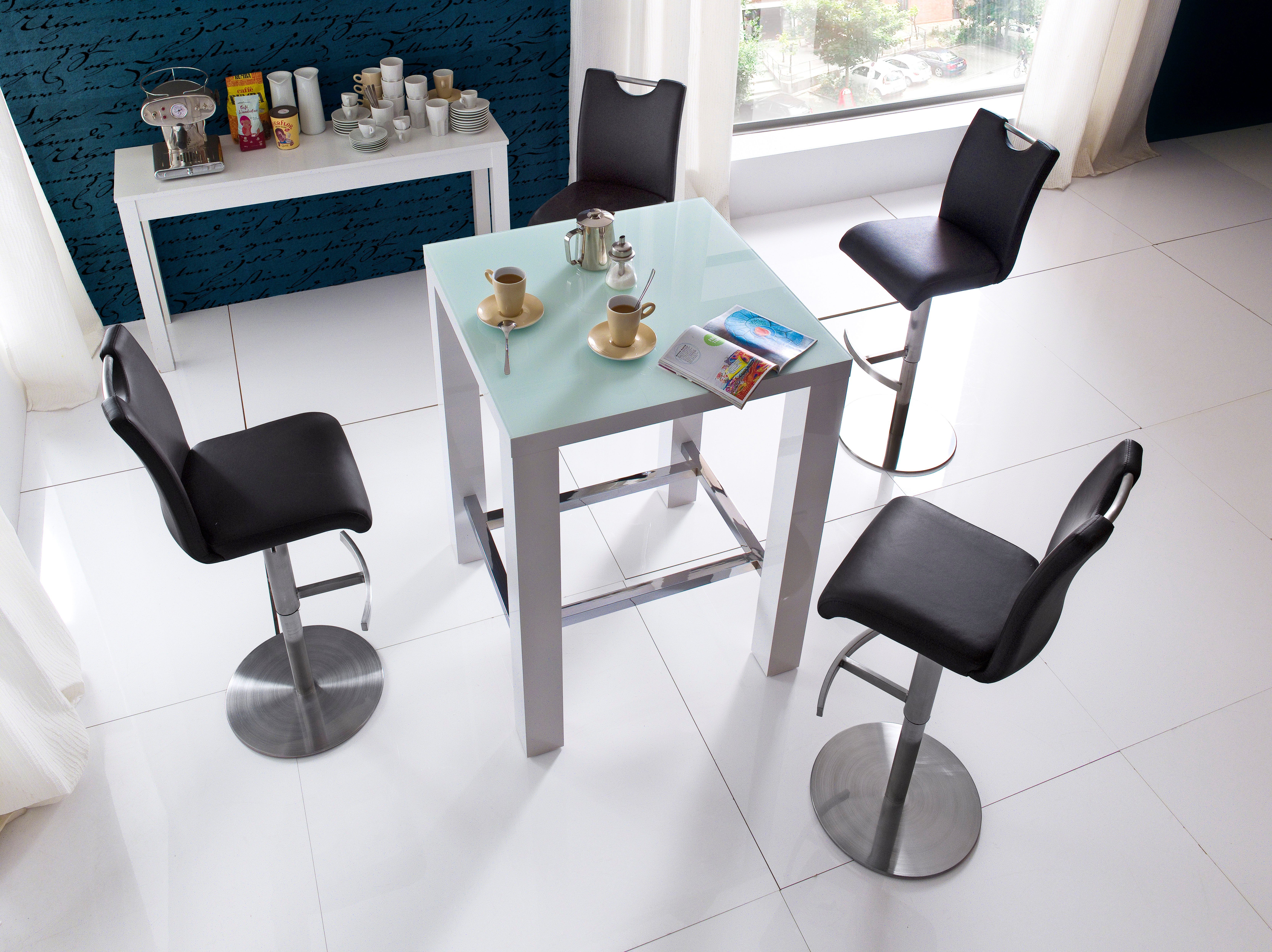 MCA furniture Bistrostoel ALESI met rugleuning, 360° draaibaar, zithoogte verstelbaar van 56-81 cm