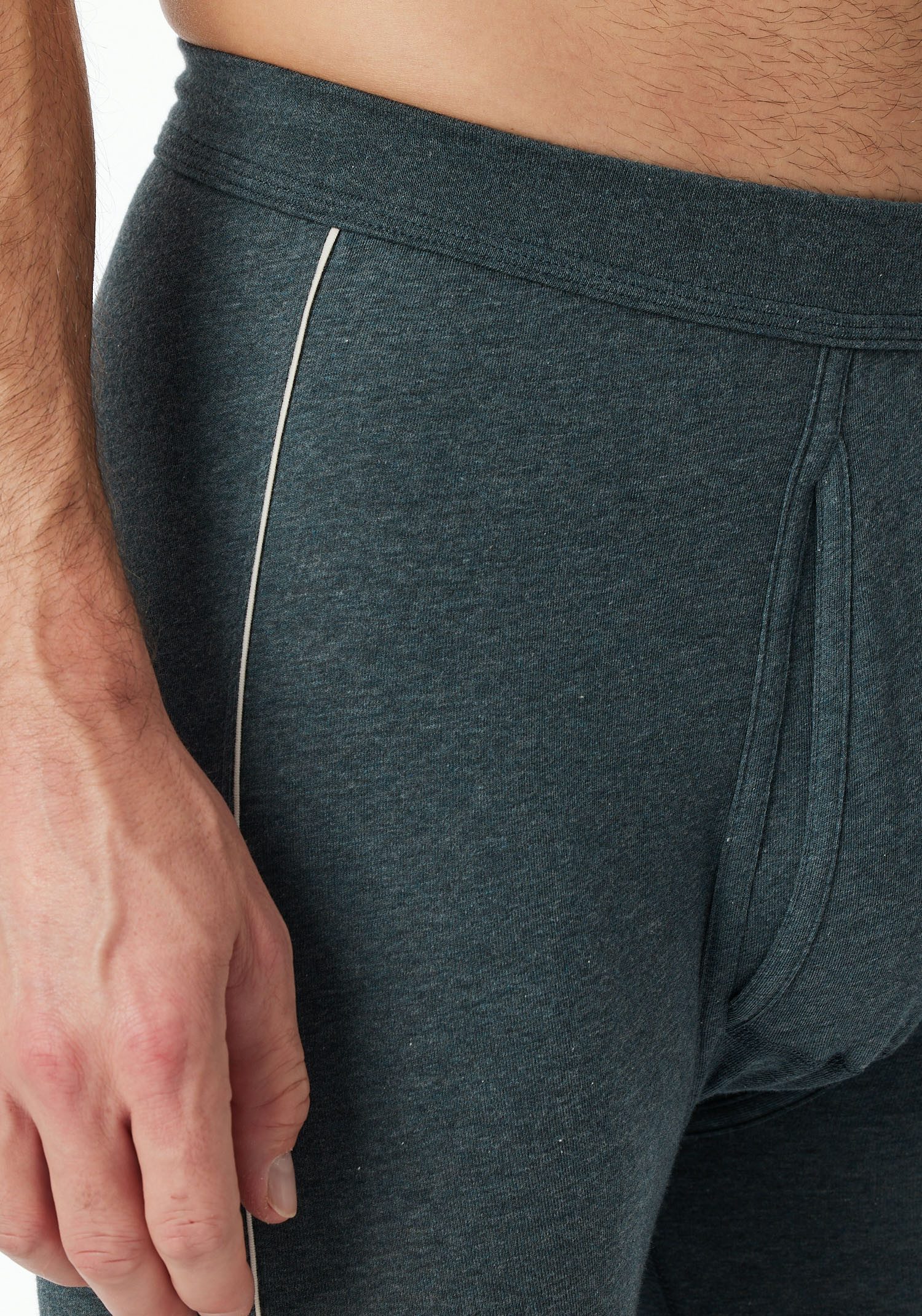 Schiesser Lange onderbroek Comfort fit met contraststrepen opzij