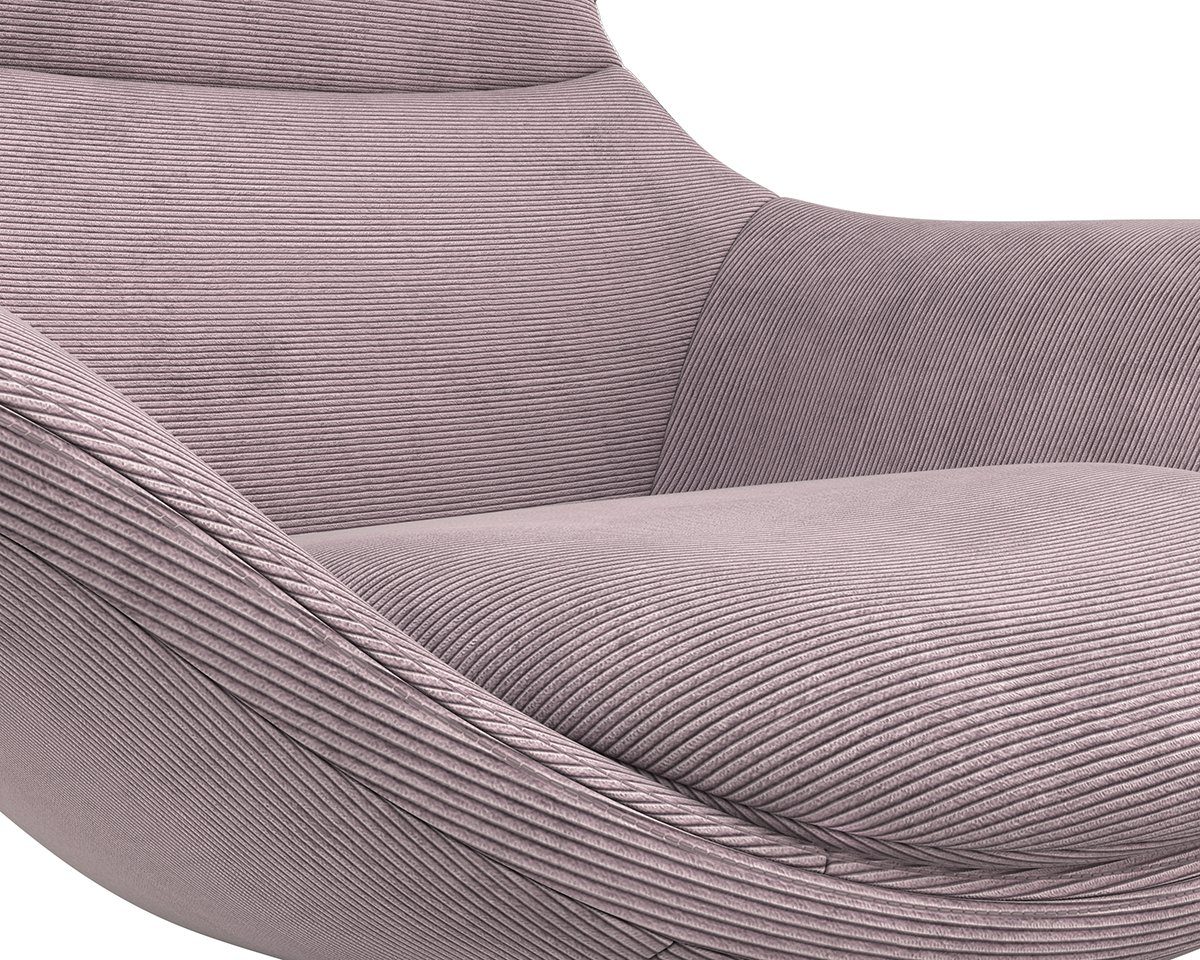 FLEXLUX Oorfauteuil Stilo relaxstoel, TV-stoel Solitaire, stijlicoon, draaibaar, zwarte poot