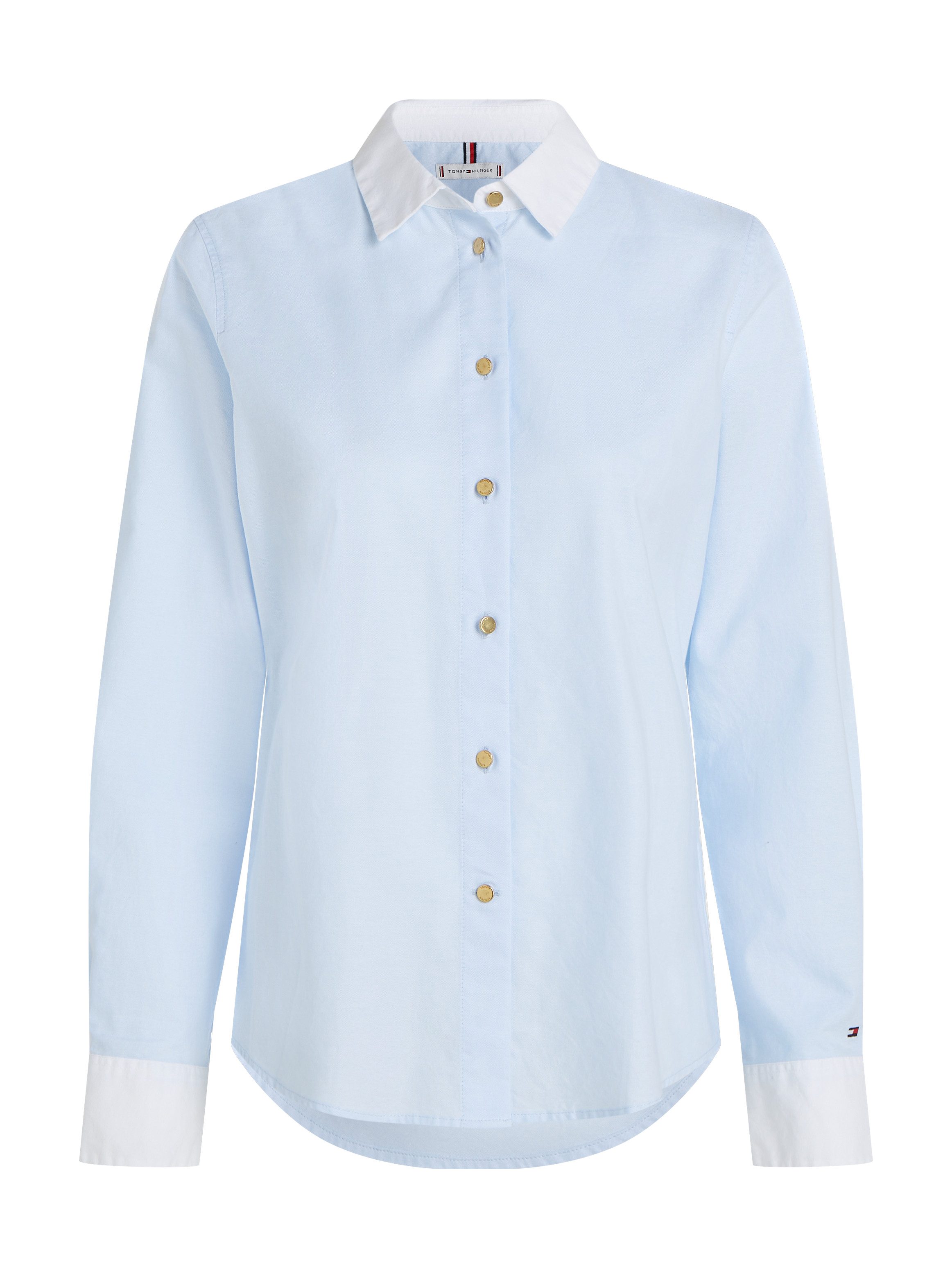 Tommy Hilfiger Overhemdblouse GOLD BUTTON REGULAR LS SHIRT