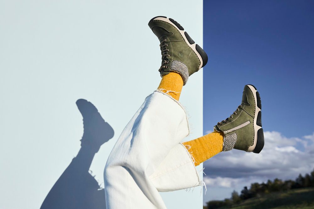 Rieker Winterlaarzen , veterschoenen, enkellaars met praktische binnenrits