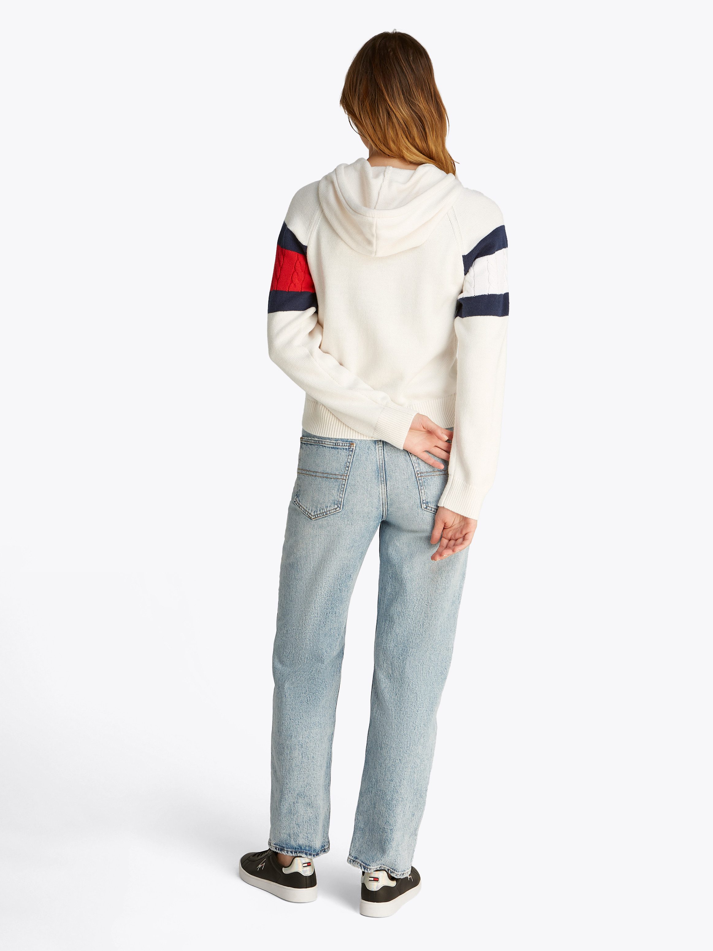 TOMMY JEANS Capuchontrui TJW CENTER FLAG HOOD SWEATER EXT