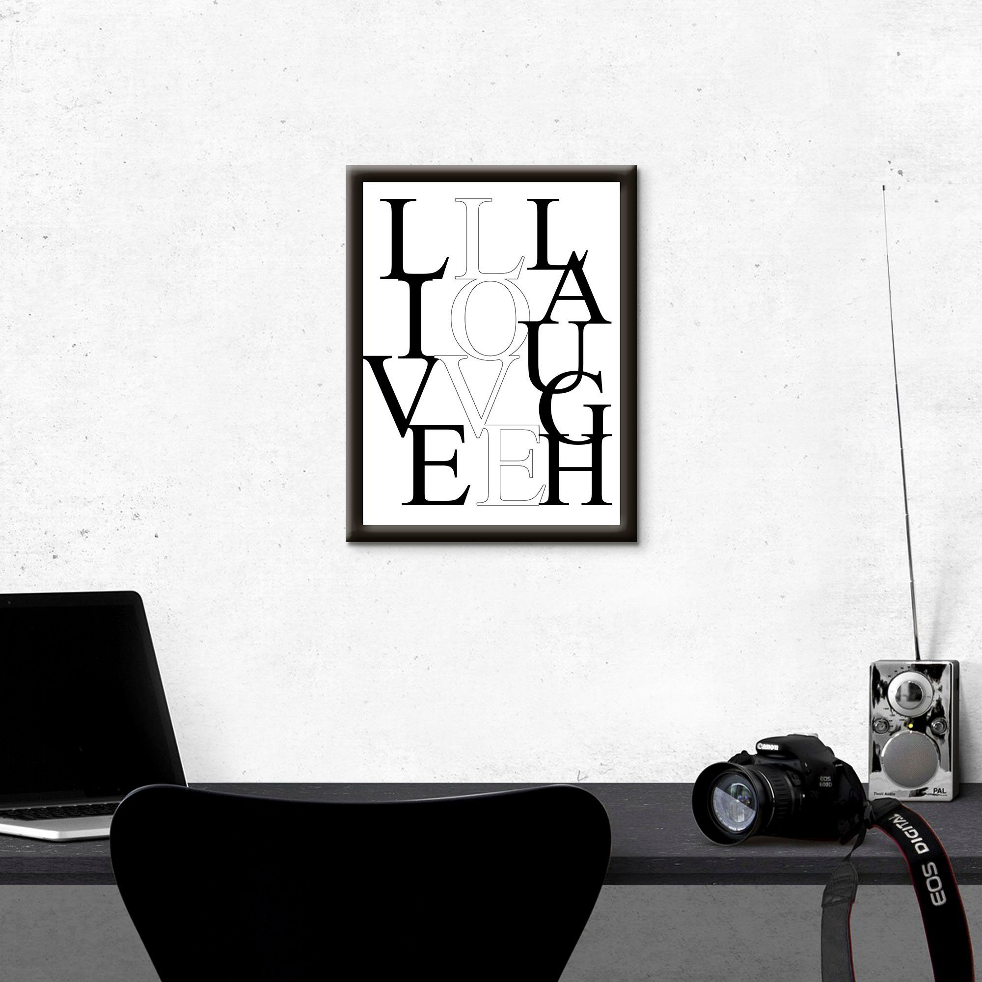 Artland Artprint Leef, Heb lief, Lach