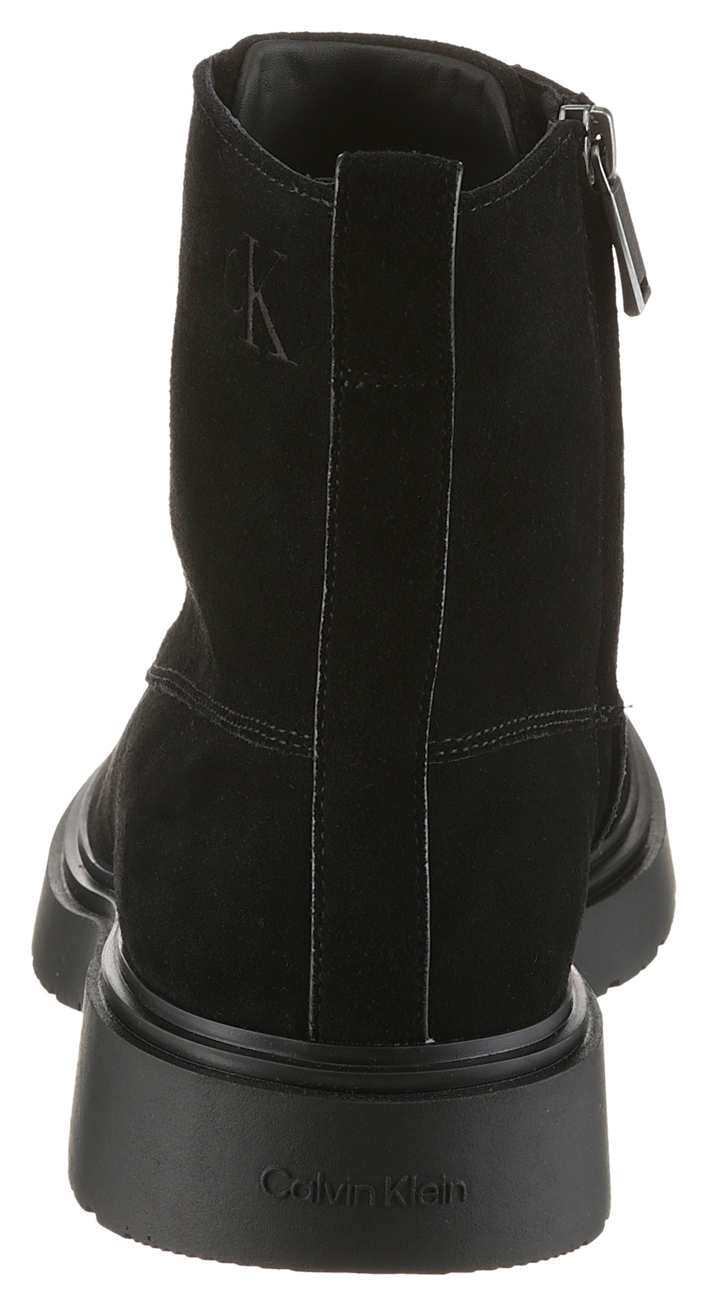 Calvin Klein Veterschoenen COMBAT ESS LACE UP ZIP BOOT SU Veterenkellaars, boots met aantreklus
