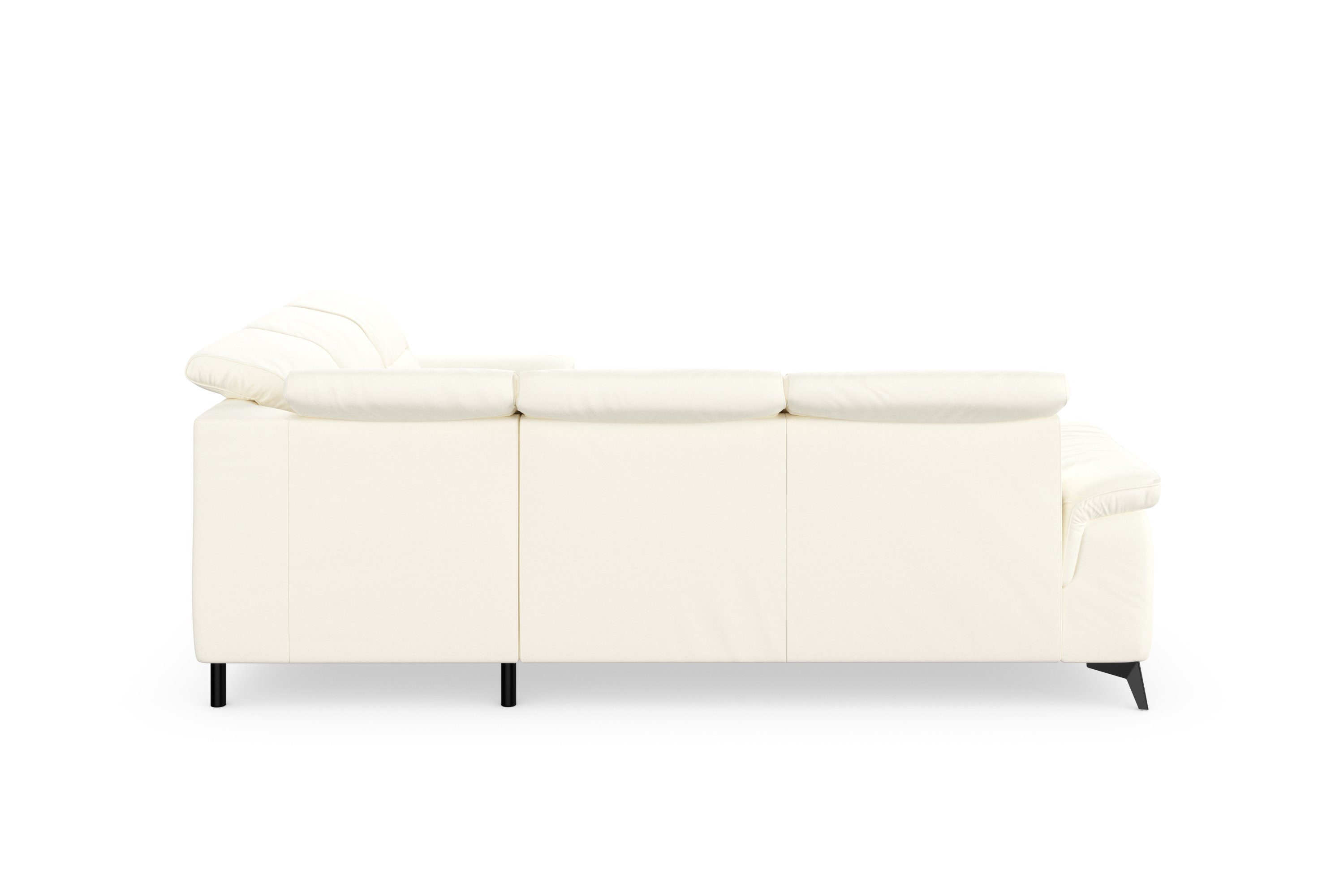 sit&more Hoekbank Sinatra L-vorm optioneel met verstelbare hoofdsteun en armleuning, metalen poten