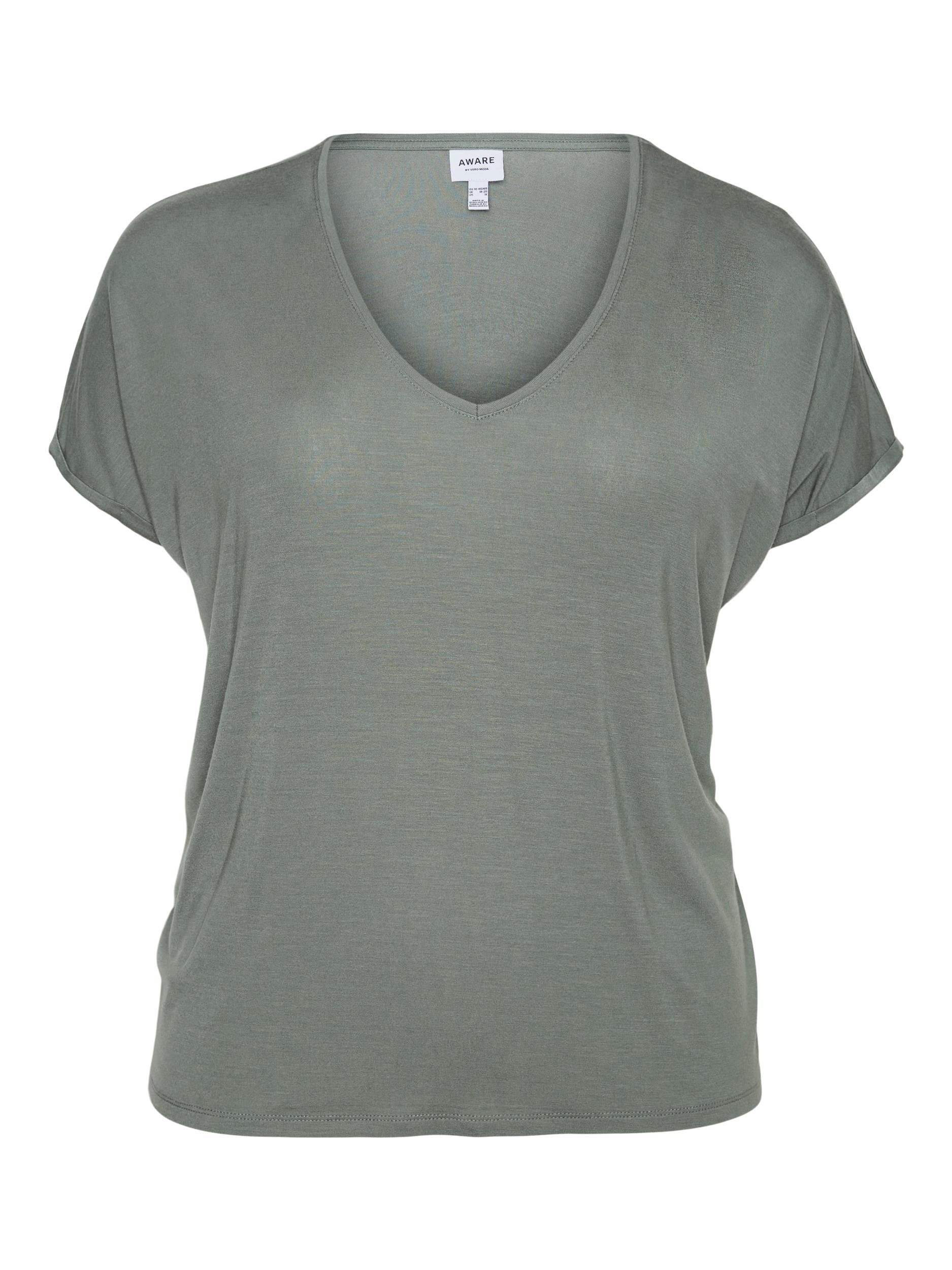 Vero Moda Curve Shirt met V-hals VMAYA SS V-NECK TEE VMA NOOS CURVE