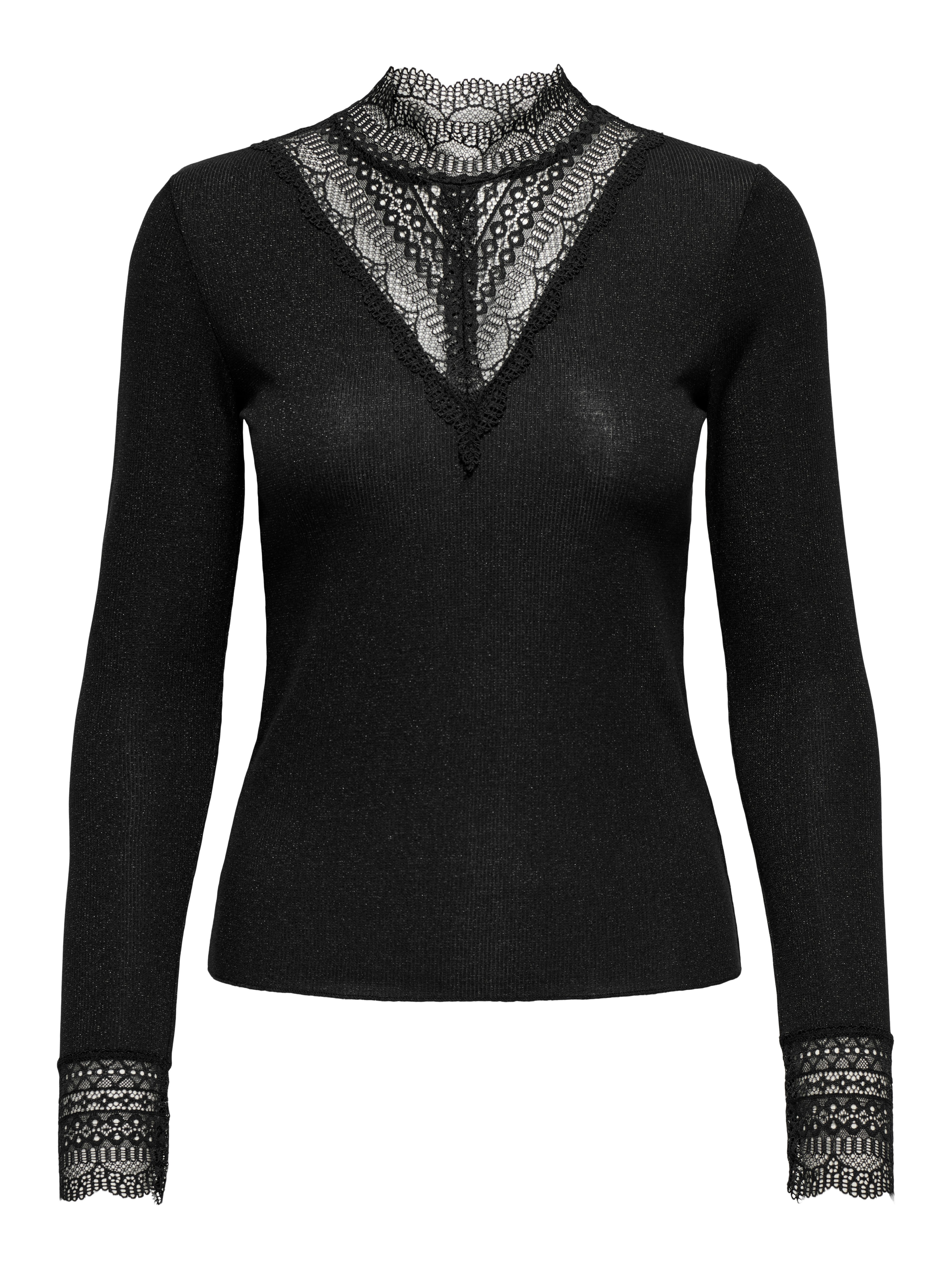 ONLY CARMAKOMA Shirt met lange mouwen CARTILDE GLITTER L/S HIGHNECK TOP NOOS