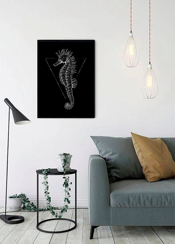 Komar Wanddecoratie Sea Horse black Wanddecoratie - zonder lijst (1 stuk)