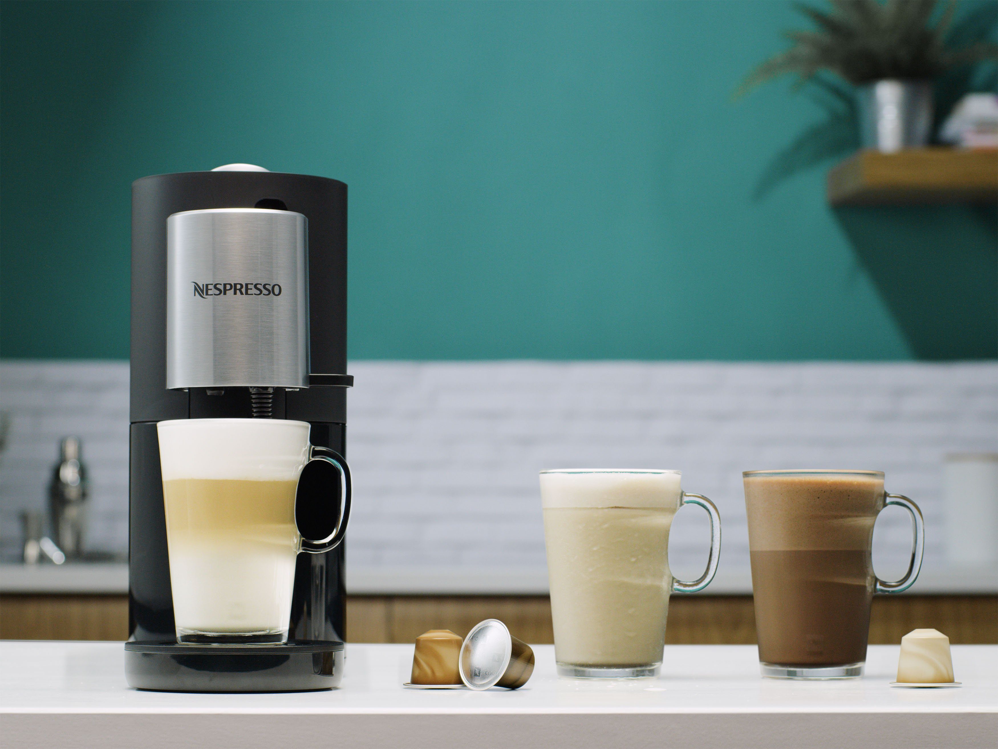 Nespresso Koffiecapsulemachine XN8908 Atelier van Krups, Waterreservoir: 1 liter, 19 bar druk, inclusief Nespresso glazen kopje + capsules