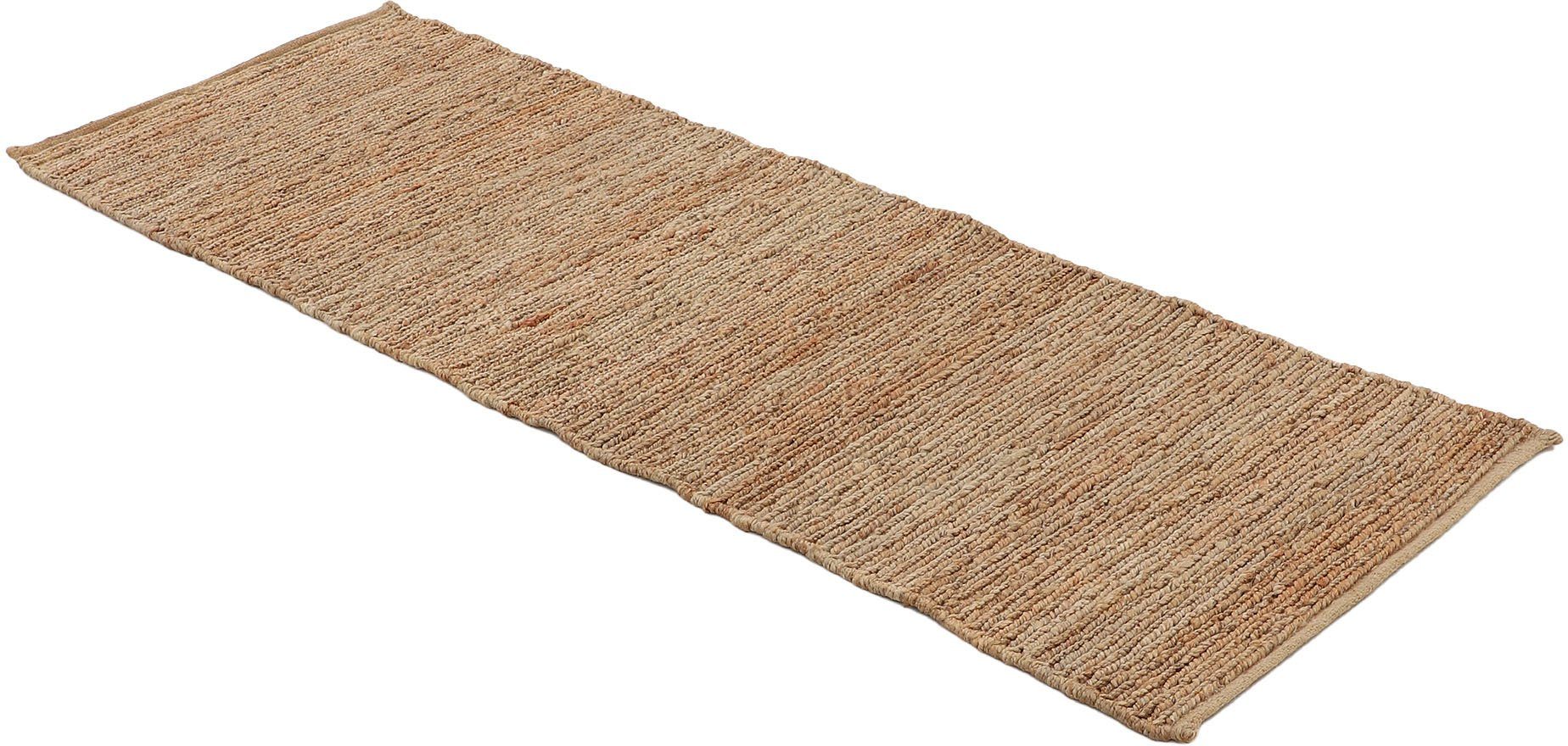 carpetfine Loper Nala jute tapijt van natuurlijke vezels keerbaar, van 100% jute, in vele maten en modellen, vierkant, rond