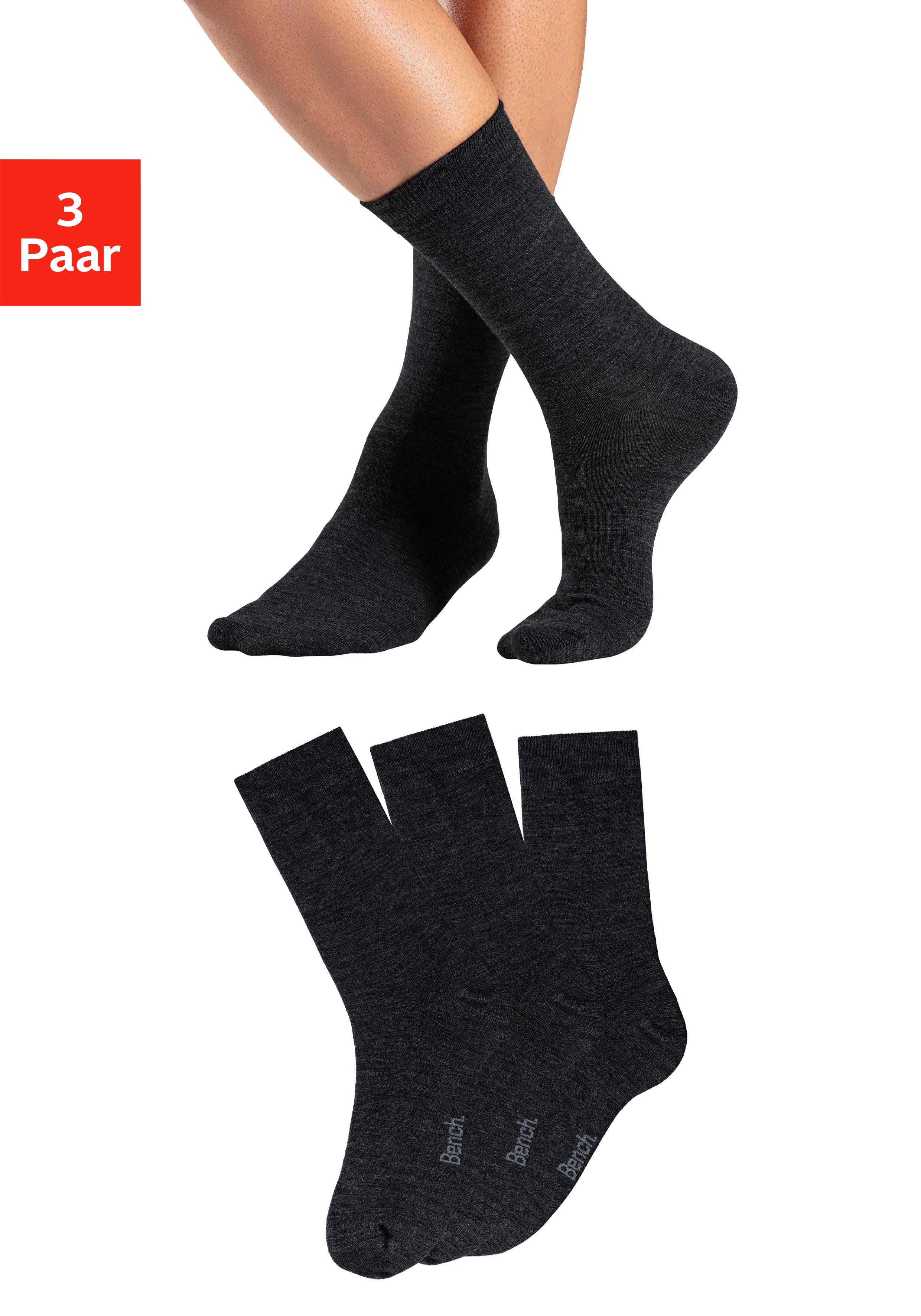 Bench. Sokken Herensokken met verwarmende wol (set, 3 paar) heren sokken maat 39-42 grijs
