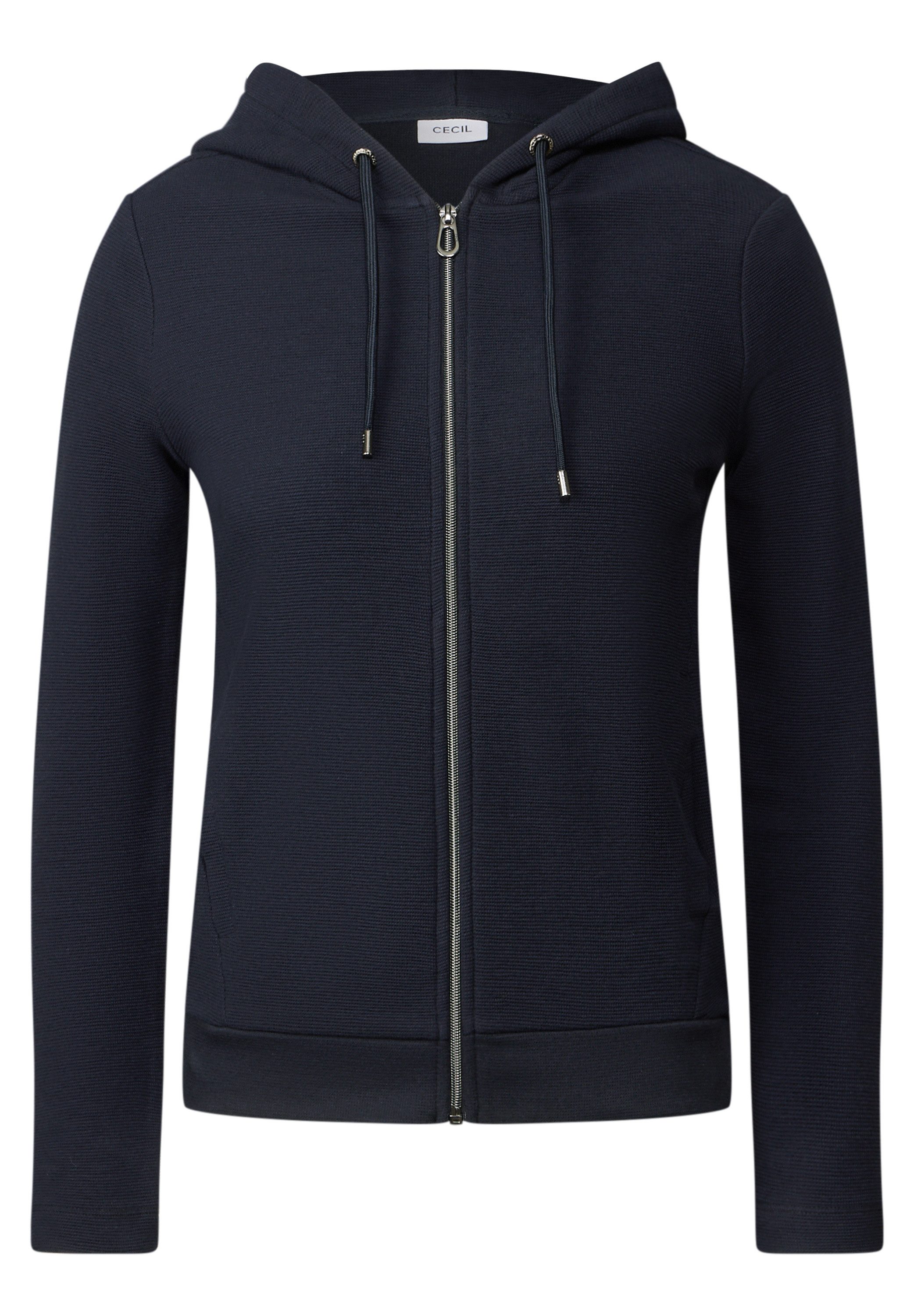 Cecil Capuchonsweatvest capuchon met rijgkoord