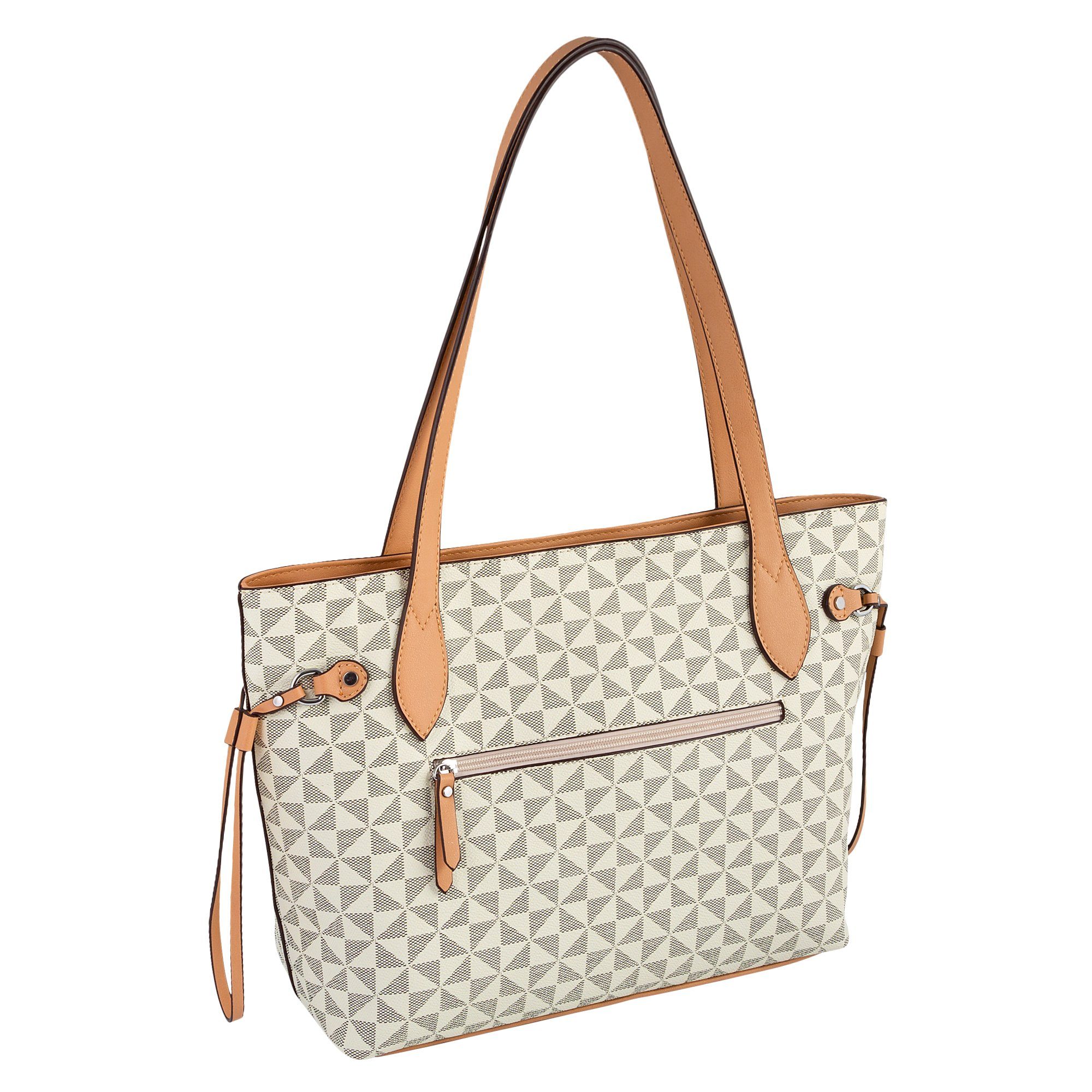 Gabor Shopper Barina van imitatieleer met kenmerkende all-over print en metalen logo