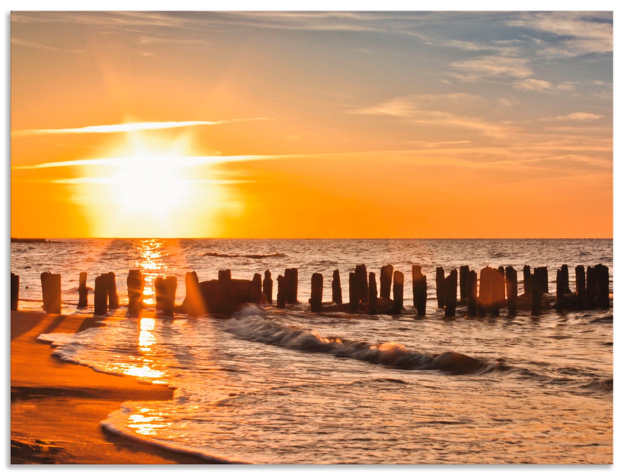 Artland Keukenwand Mooie zonsondergang aan het strand zelfklevend in vele maten - spatscherm keuken achter kookplaat en spoelbak als wandbescherming tegen vet, water en vuil - acht