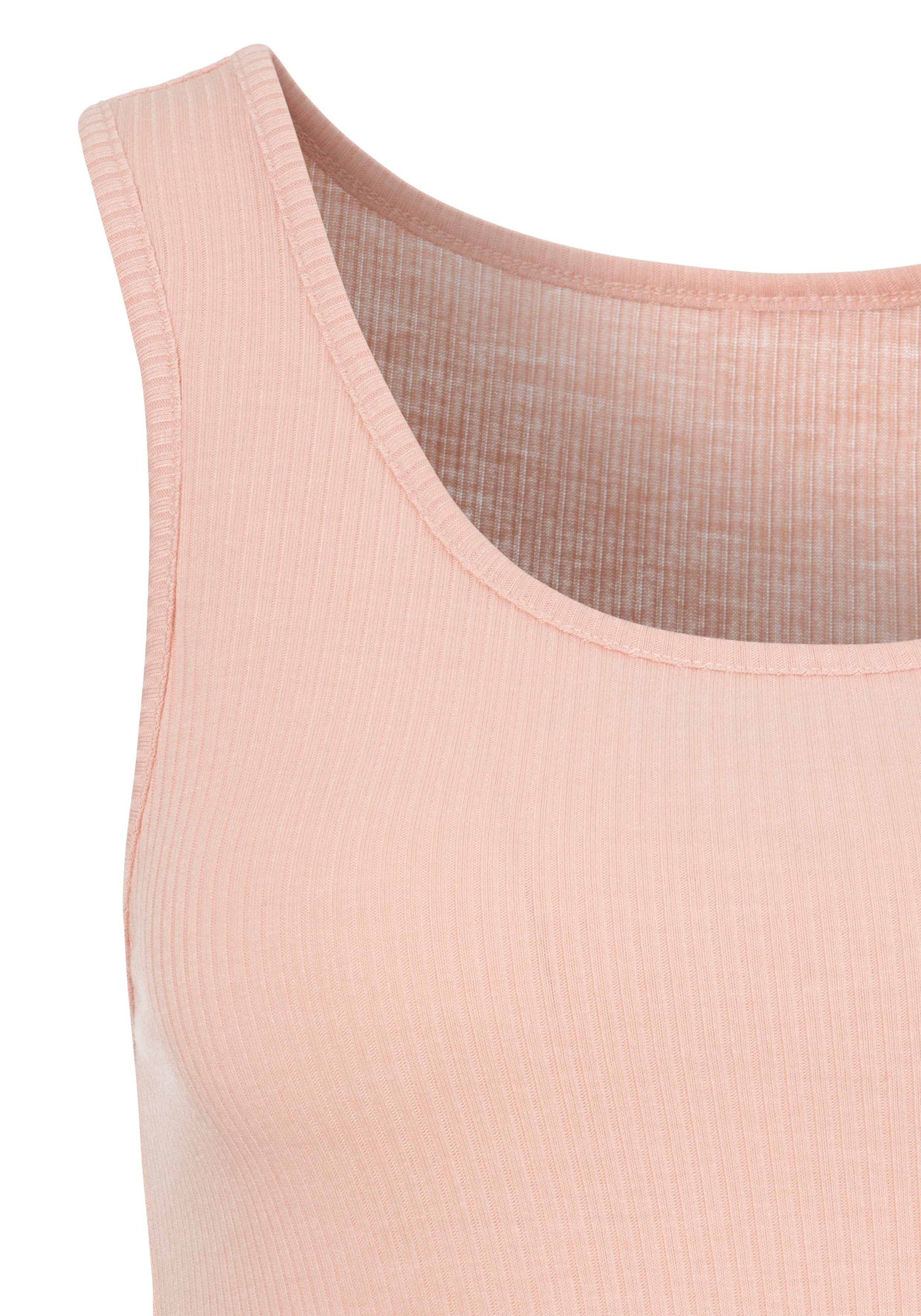 Lascana Top geribd materiaal met ronde hals