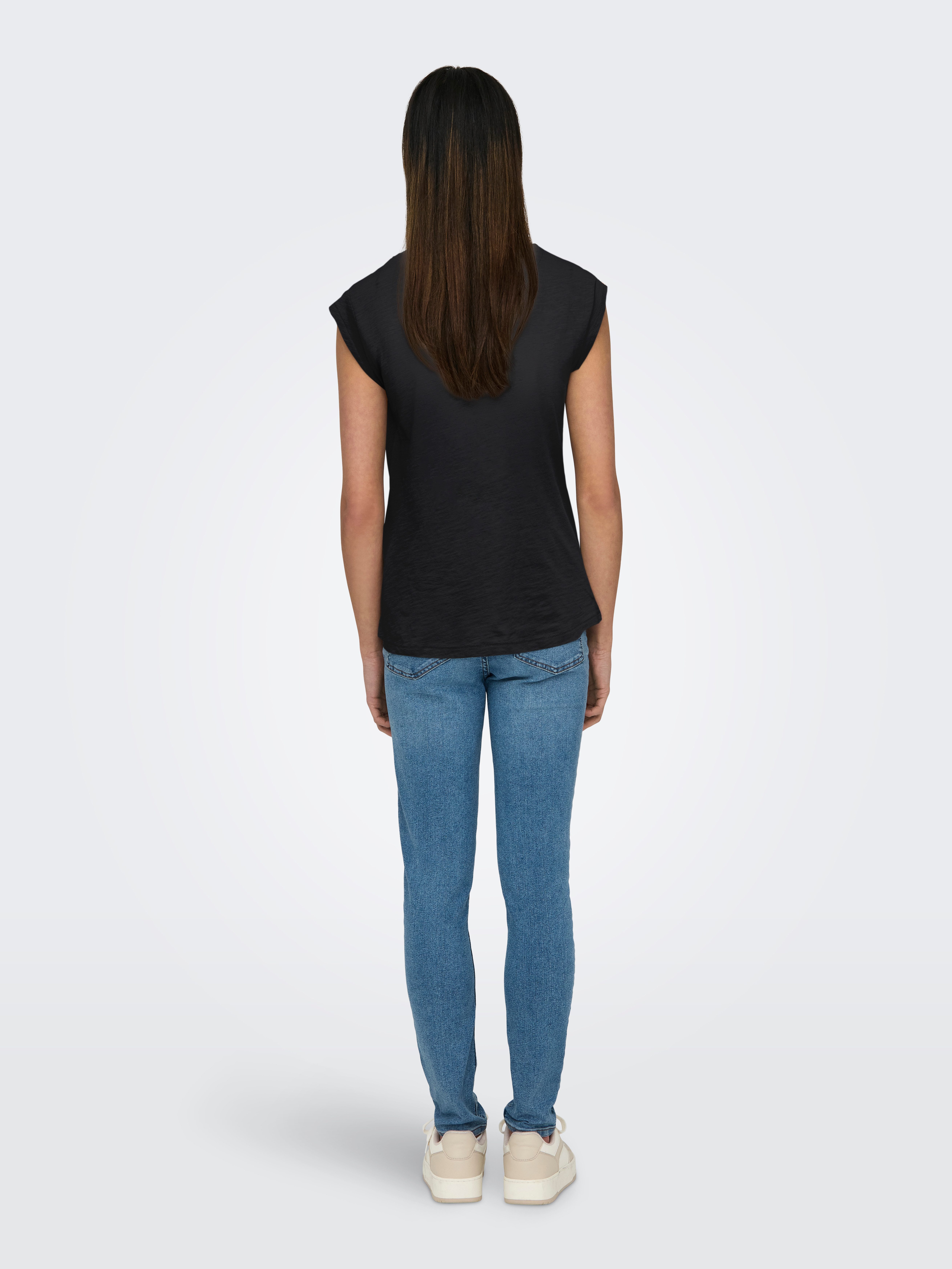 Only Shirt met korte mouwen FEEL/FEATHERS TOP BOX CS JRS