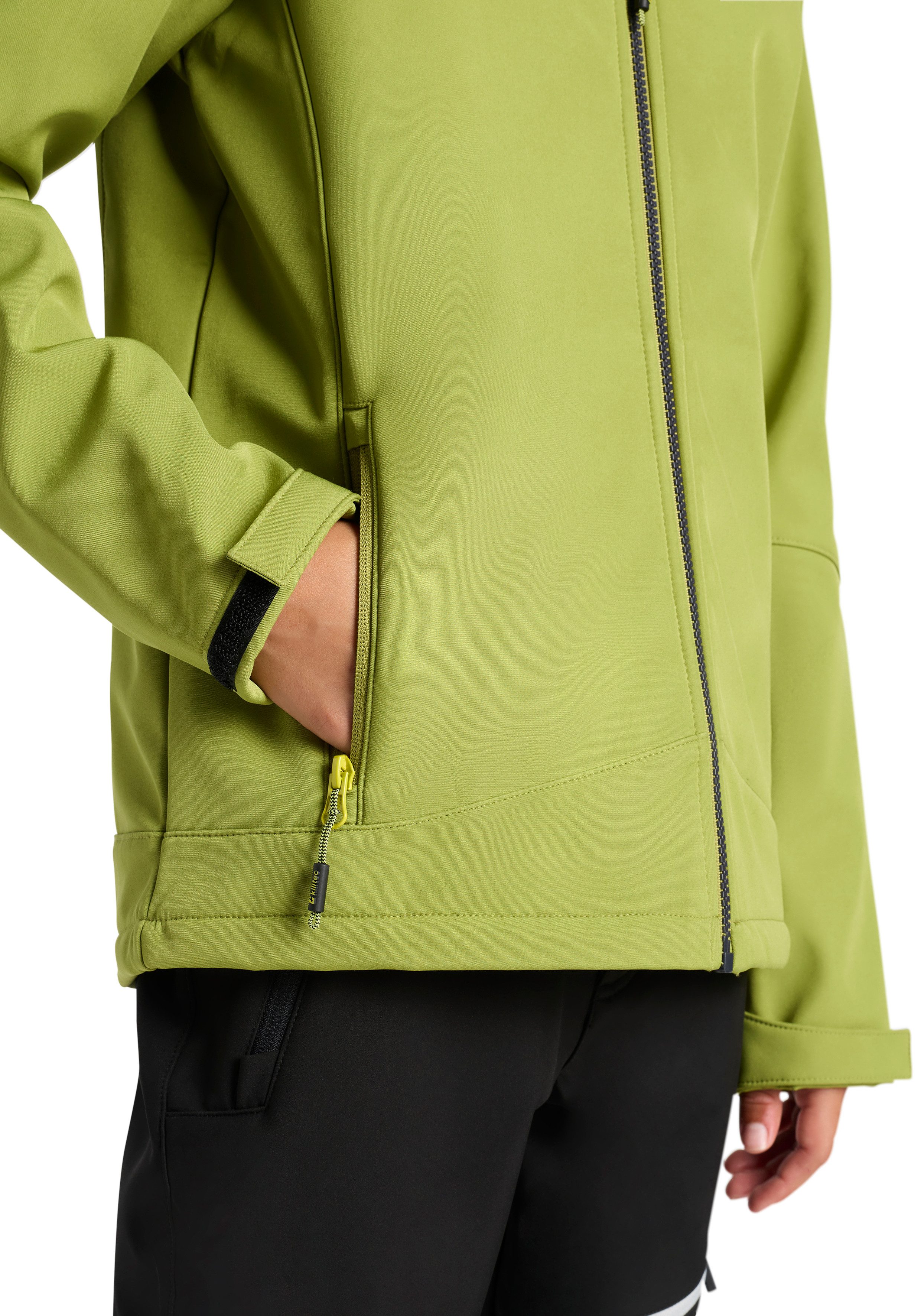 Killtec Softshell-jack BYS SFTSHLL JCKT OT Tussenjas, waterafstotend & windafstotend, voor kinderen (1 stuk)