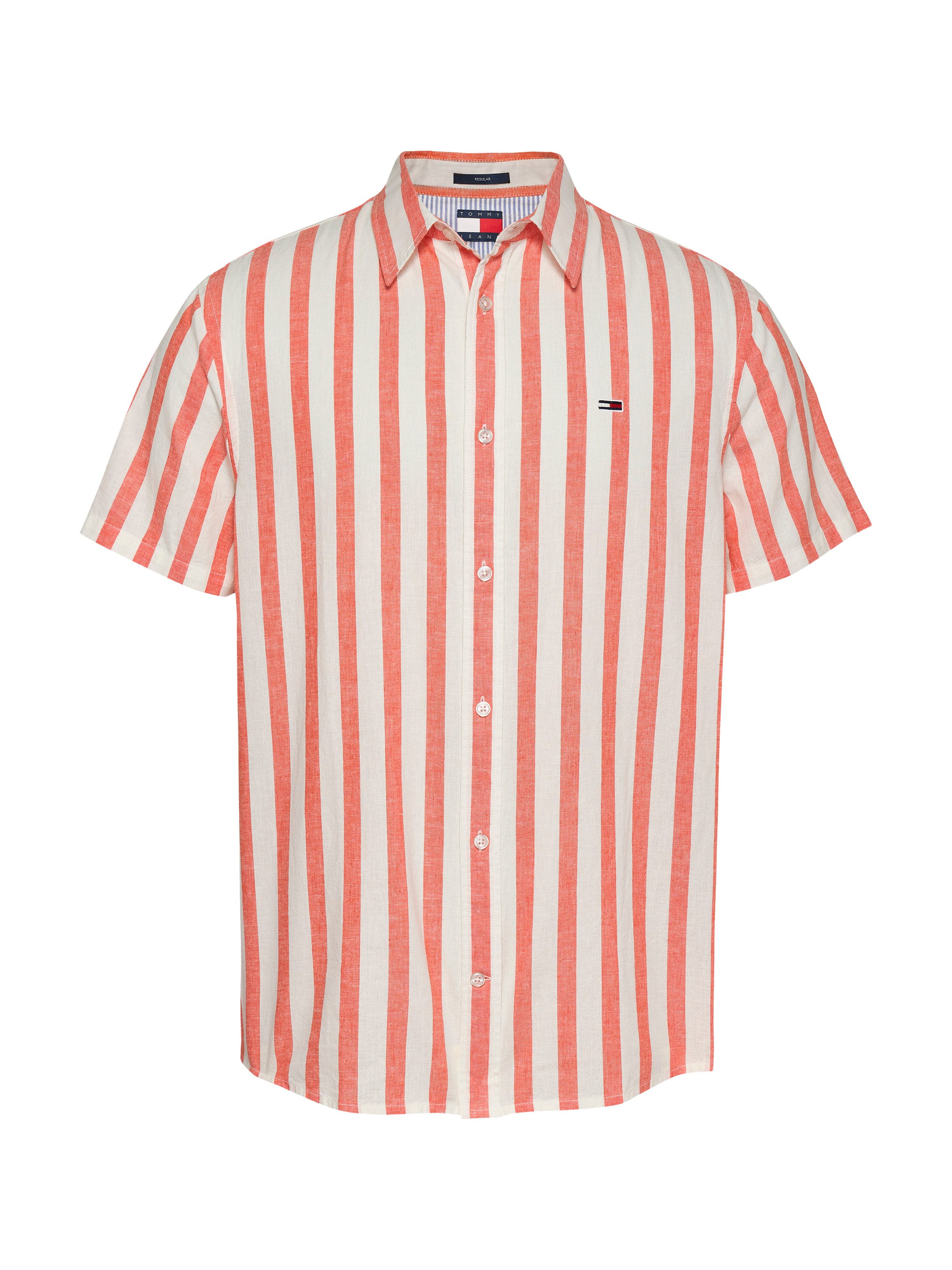 TOMMY JEANS Overhemd met korte mouwen TJM REG LINEN BLEND STP SS SHIRT