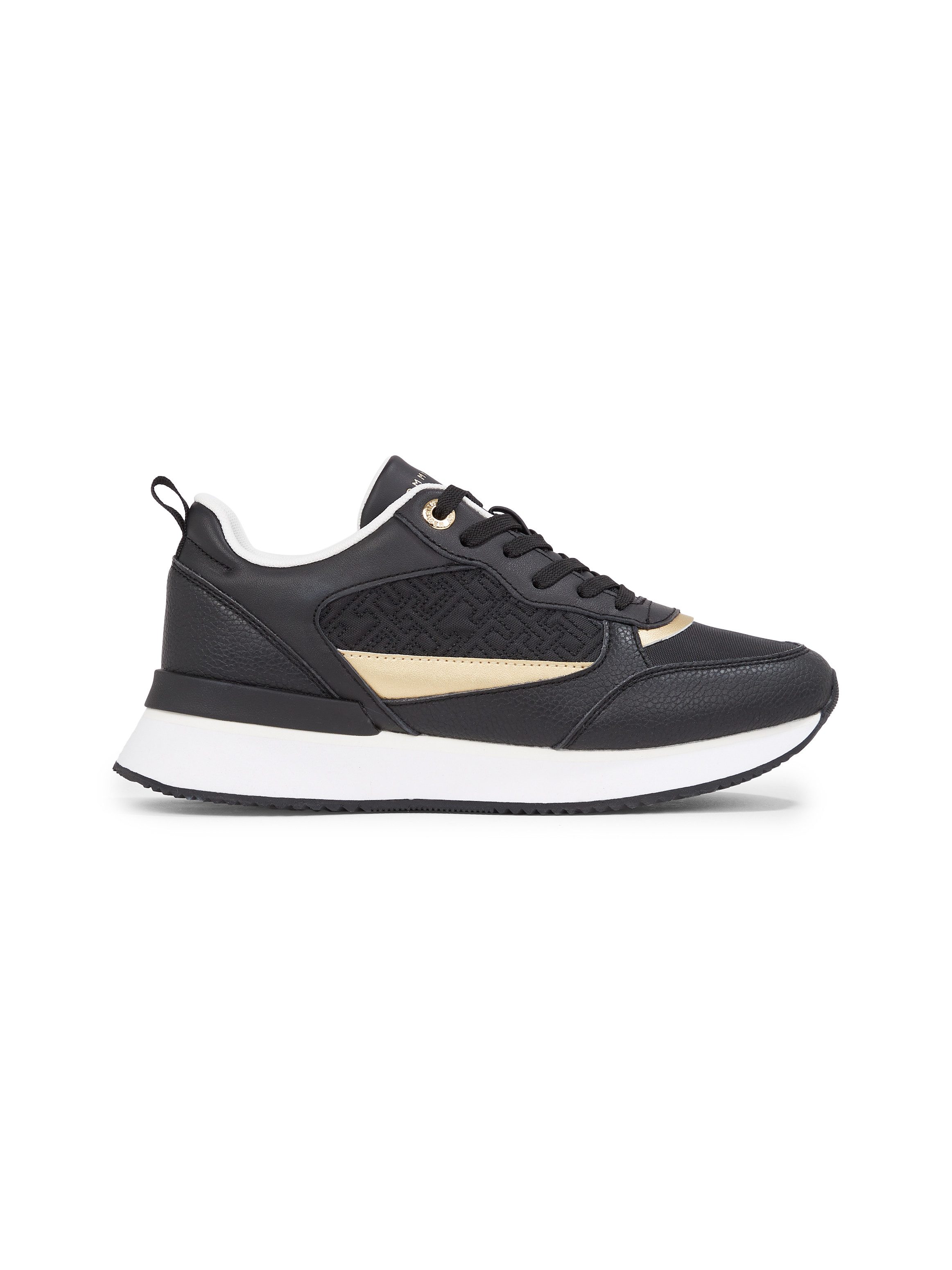Tommy Hilfiger Plateausneakers MONOGRAM RUNNER , vrijetijdsschoen, lage schoen, veterschoen met th-monogram