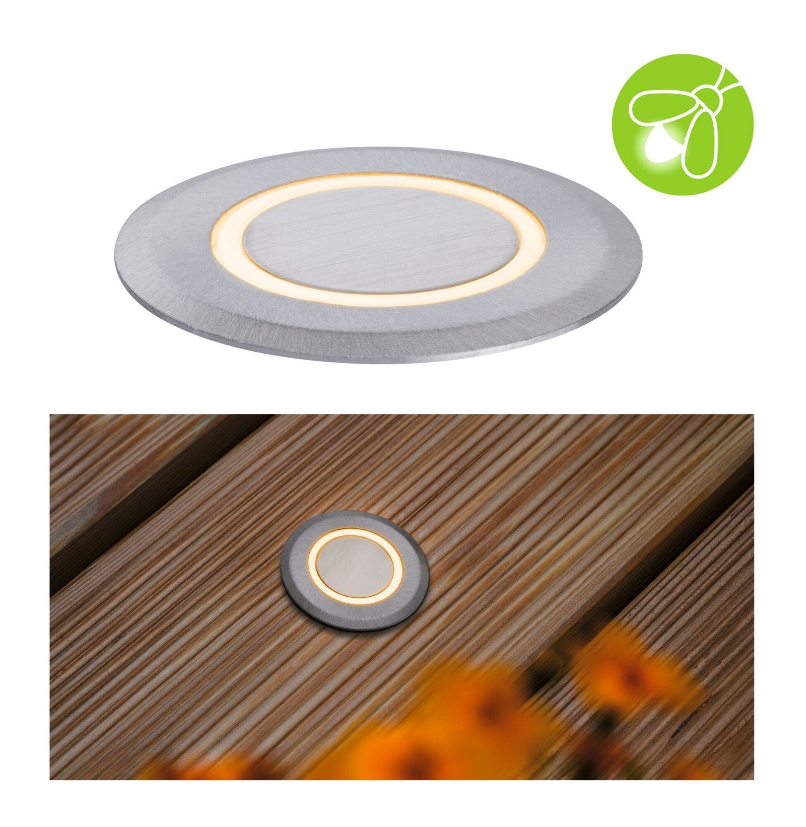 Paulmann Ledinbouwlamp IP67 rond 50mm 2200K 2,2W 15lm 230V Alu Kunststof, Metaal (1 stuk)