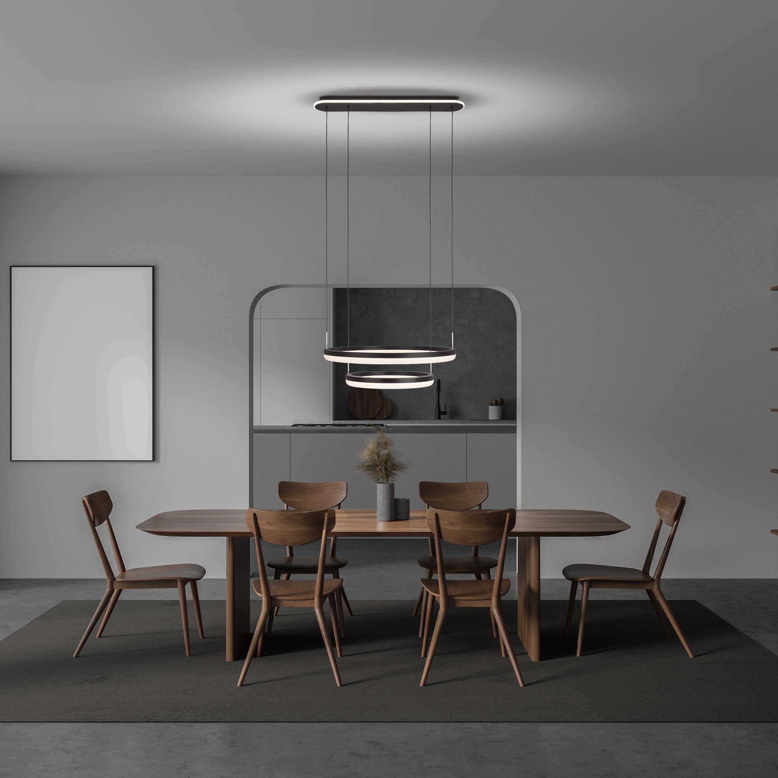 näve Led-hanglamp Circulo CCT-kleurwisselaar, achtergrondverlichting, geheugenfunctie, nachtlicht (2 stuks)