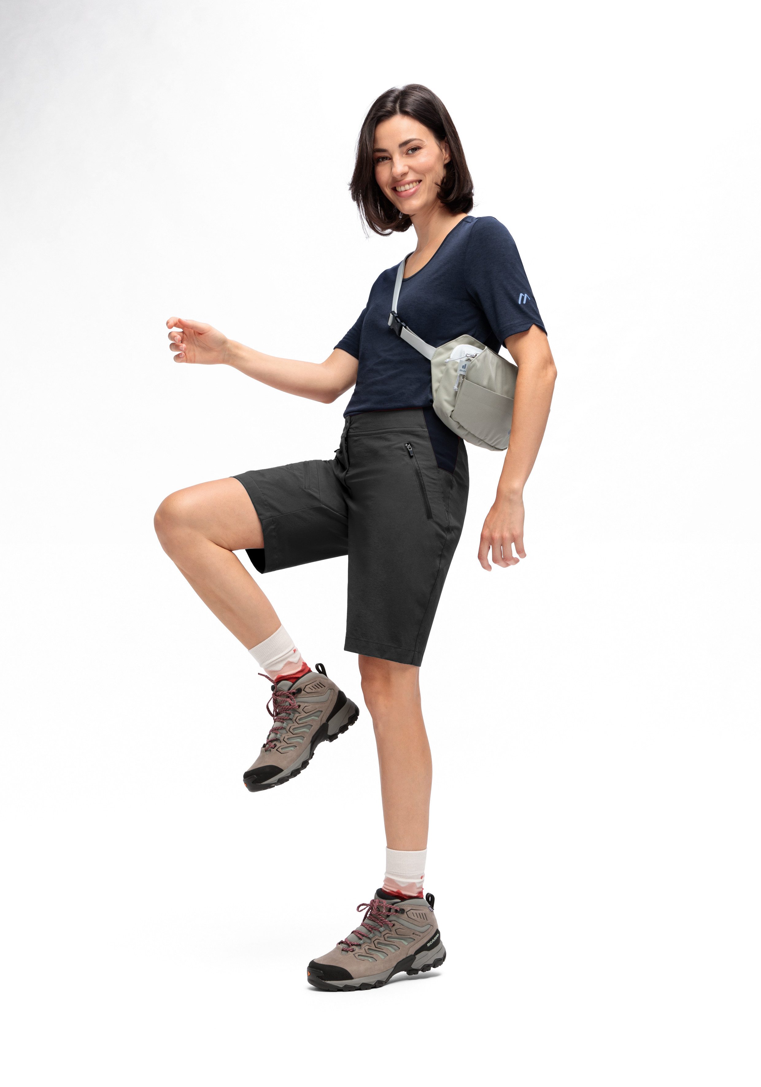 Maier Sports Outdoorbroek Inara Short Vario Dames shorts, korte wandelbroek, outdoorbroek, 4 zakken, regular fit