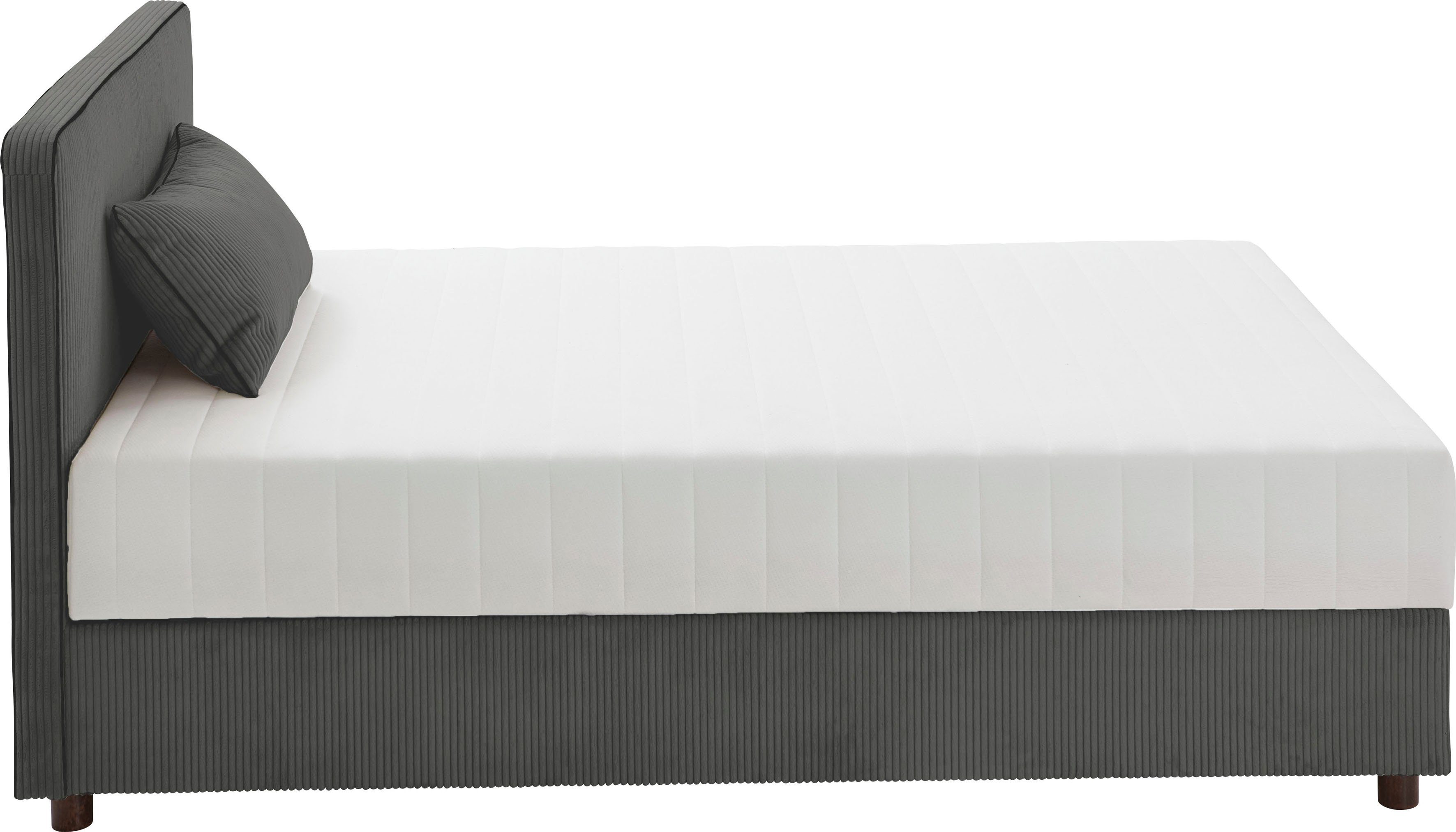 ATLANTIC home collection Bed Corinna Boxspring bed incl. opbergruimte, ribfluweel, verkrijgbaar in verschillende breedtes