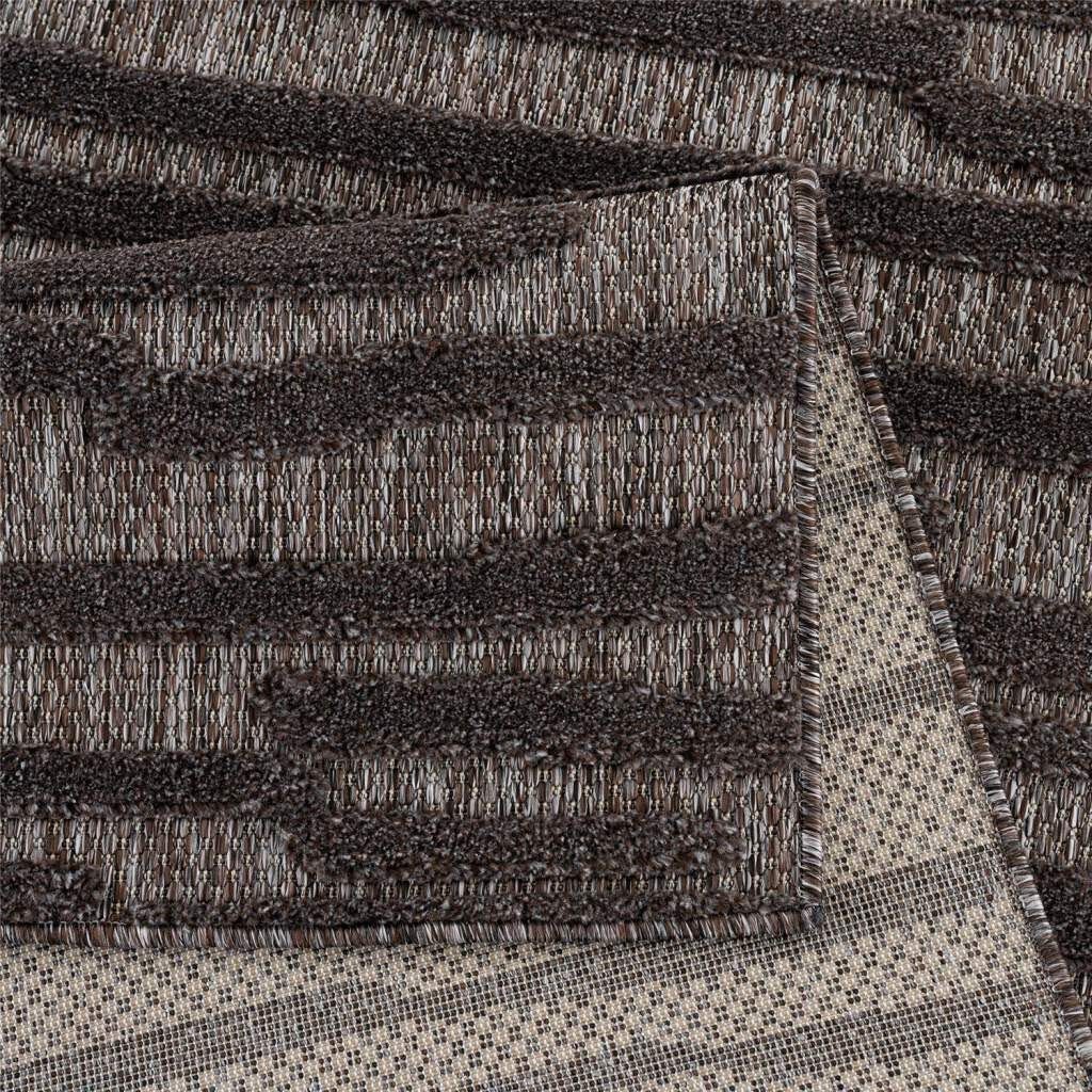 Carpet City Vloerkleed In-& Outdoorkleed Santorini 58394, 3D-Effekt, strepen Weerbestendig & uv-bestendig voor terras, balkon, keuken, hal