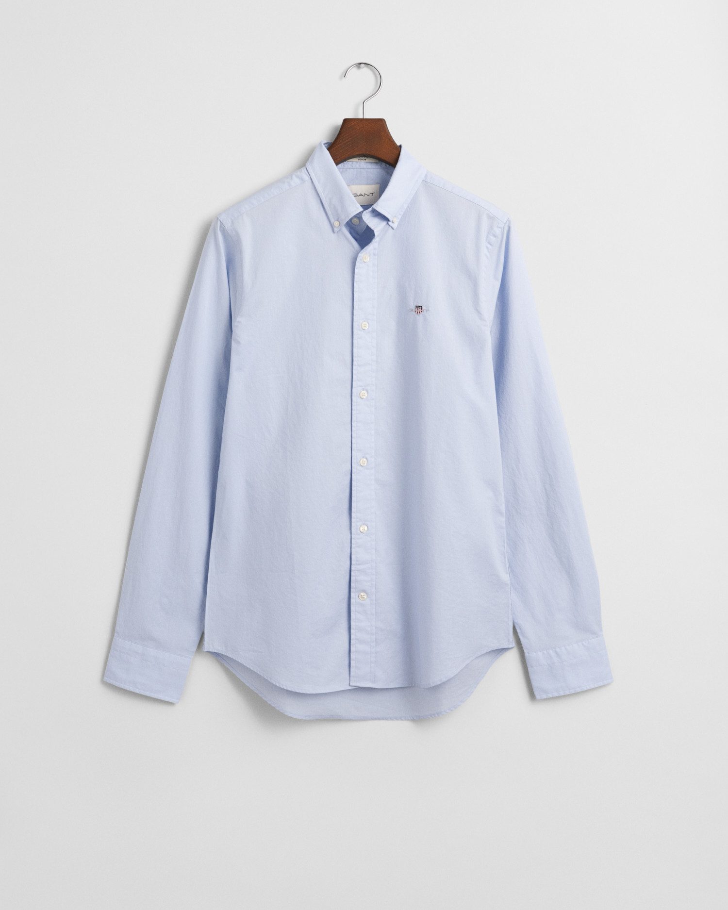 Gant Overhemd met lange mouwen Slim fit poplin overhemd licht slijtvast easy care