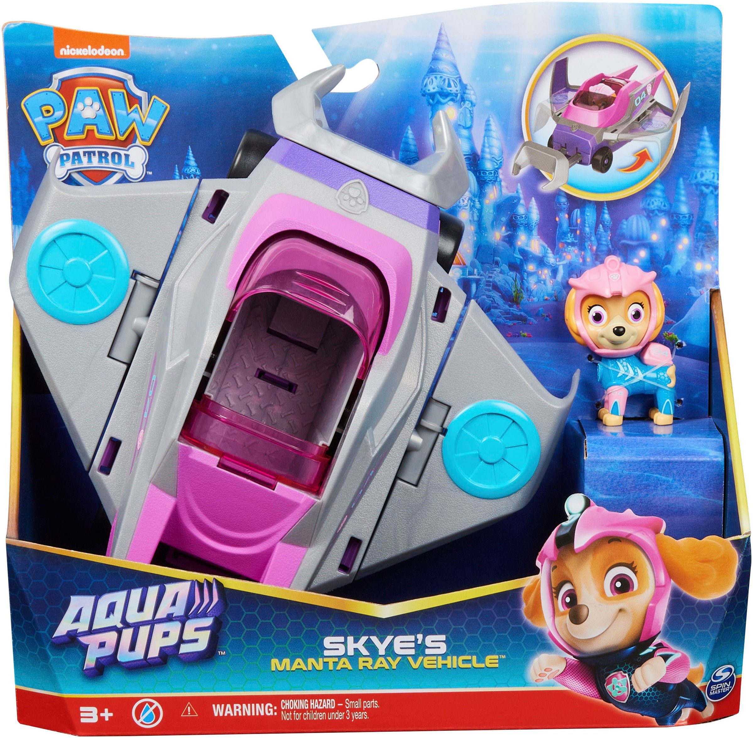 Spin Master Speelgoedauto Paw Patrol - Aqua Pups - Basic Themed Vehicles Solid Skye