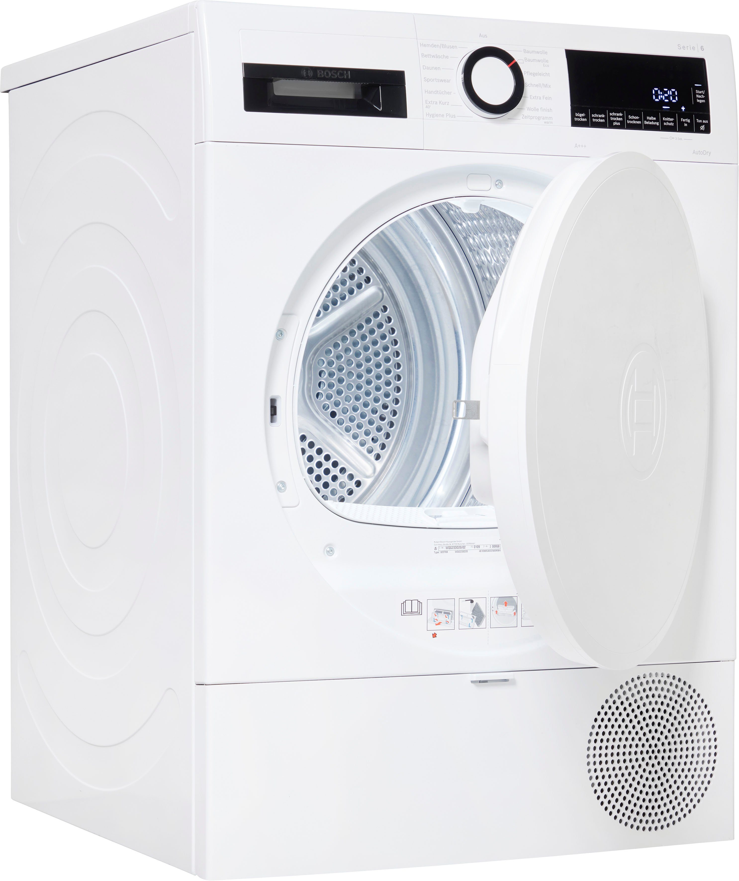 BOSCH Warmtepompdroger WQG233D20, 8 kg