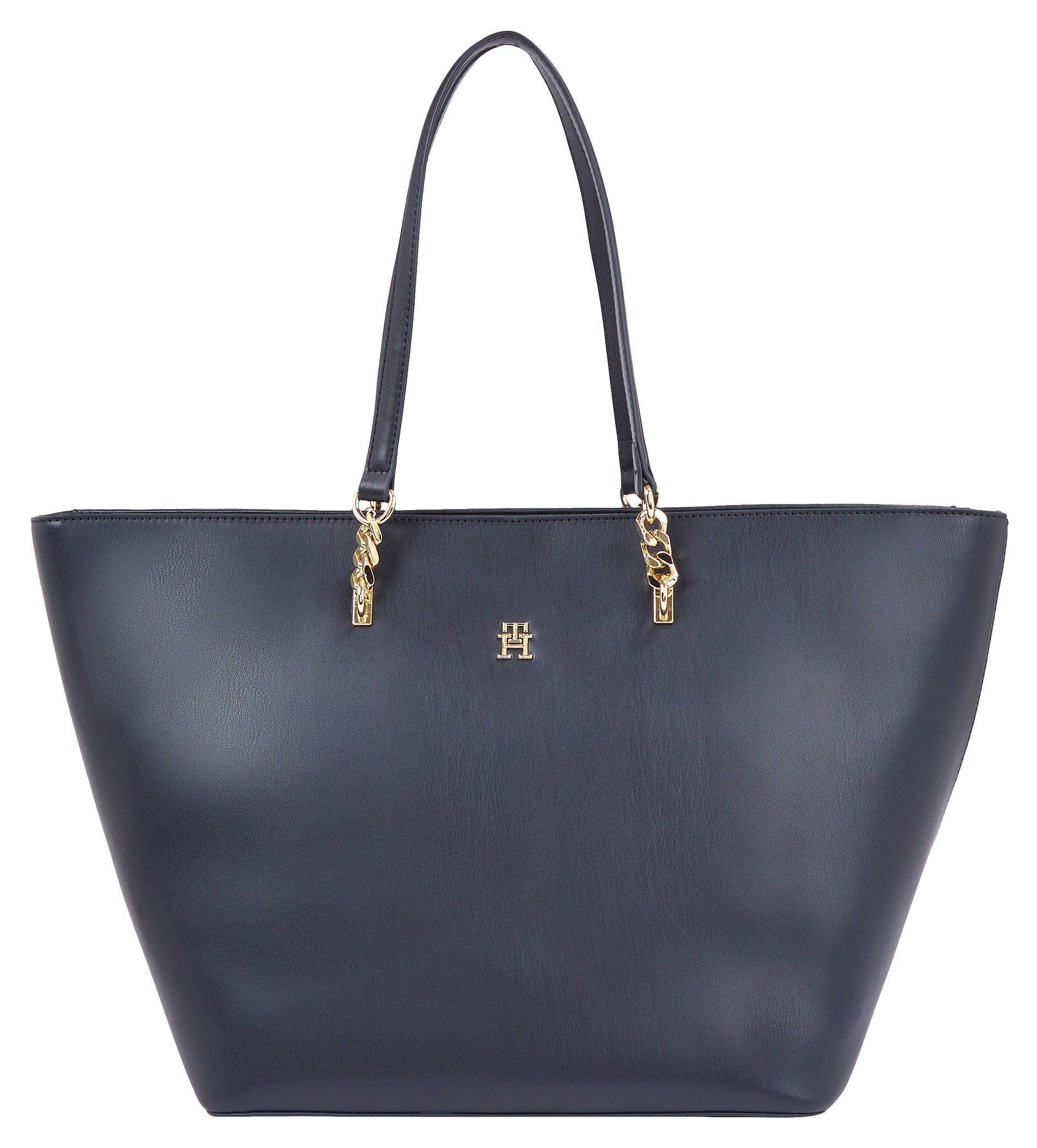 Tommy Hilfiger Blauwe Polyurethaan Schoudertas met Rits Blue Dames