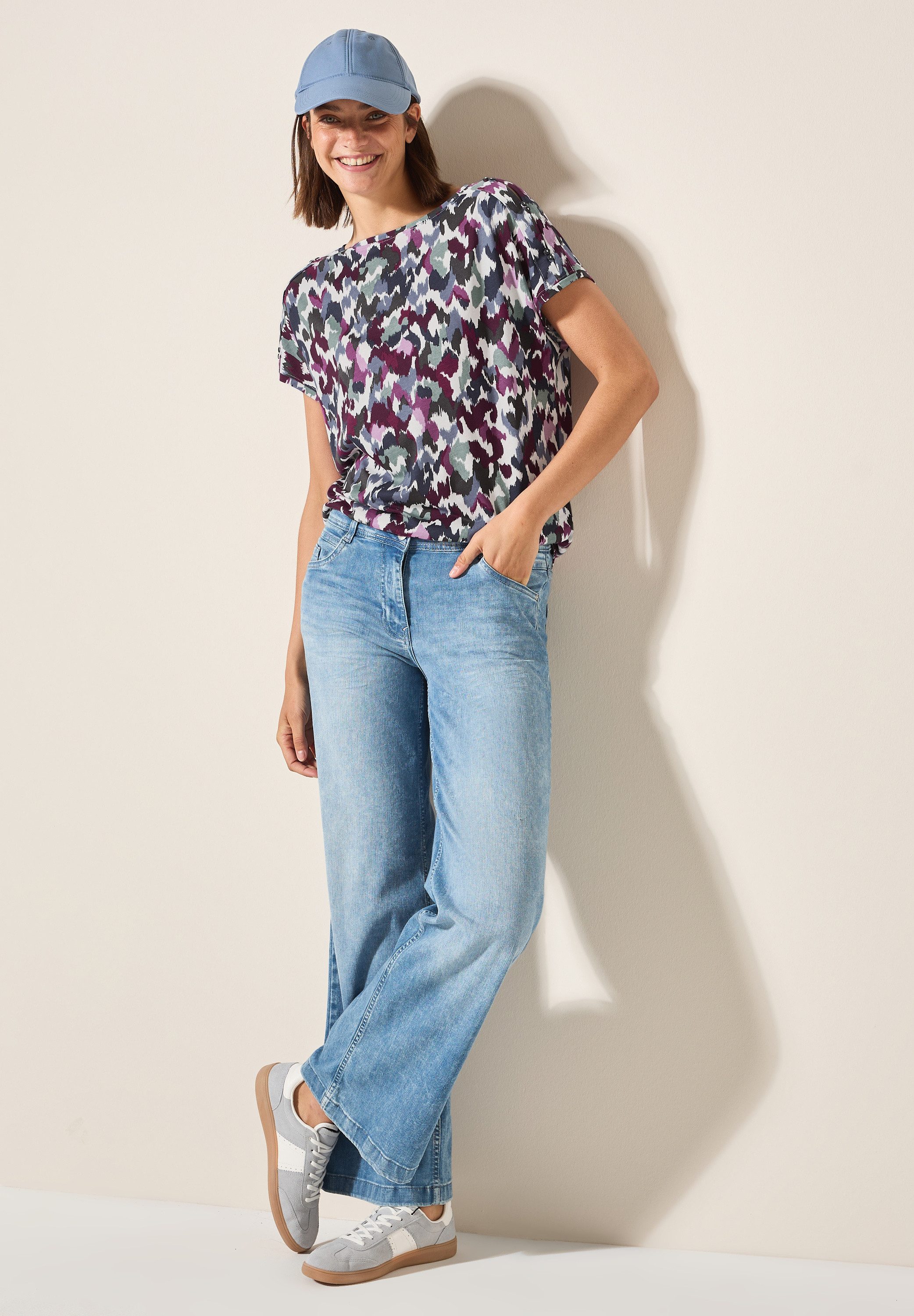 Cecil Shirt met korte mouwen met grafisch patroon
