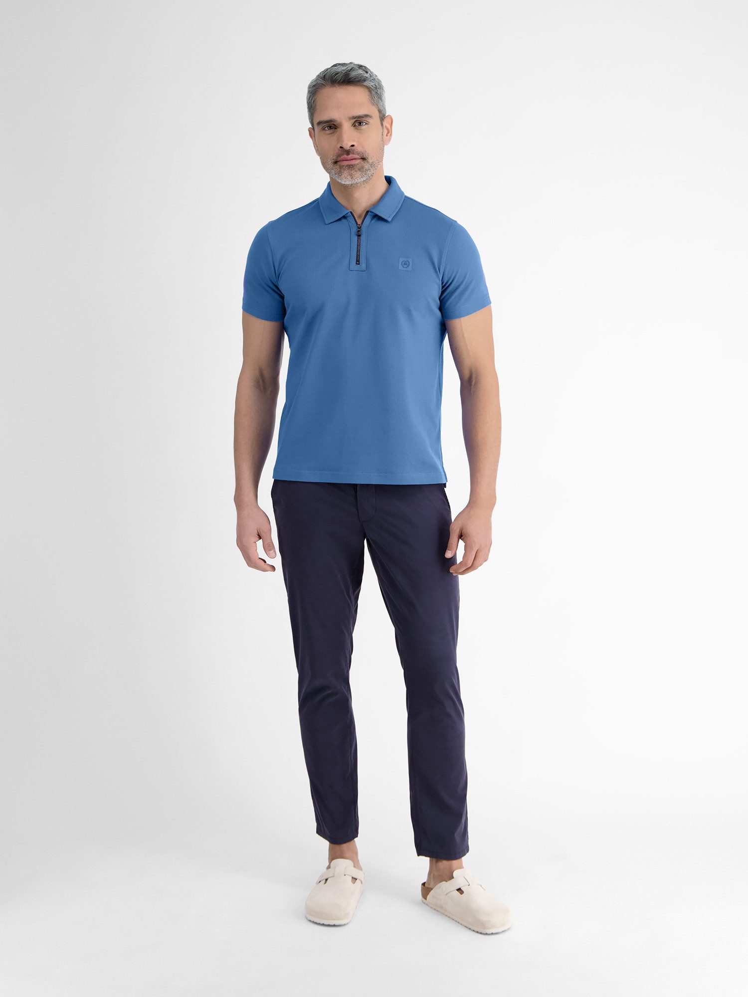 Lerros Poloshirt LERROS heren poloshirt met ritskraag