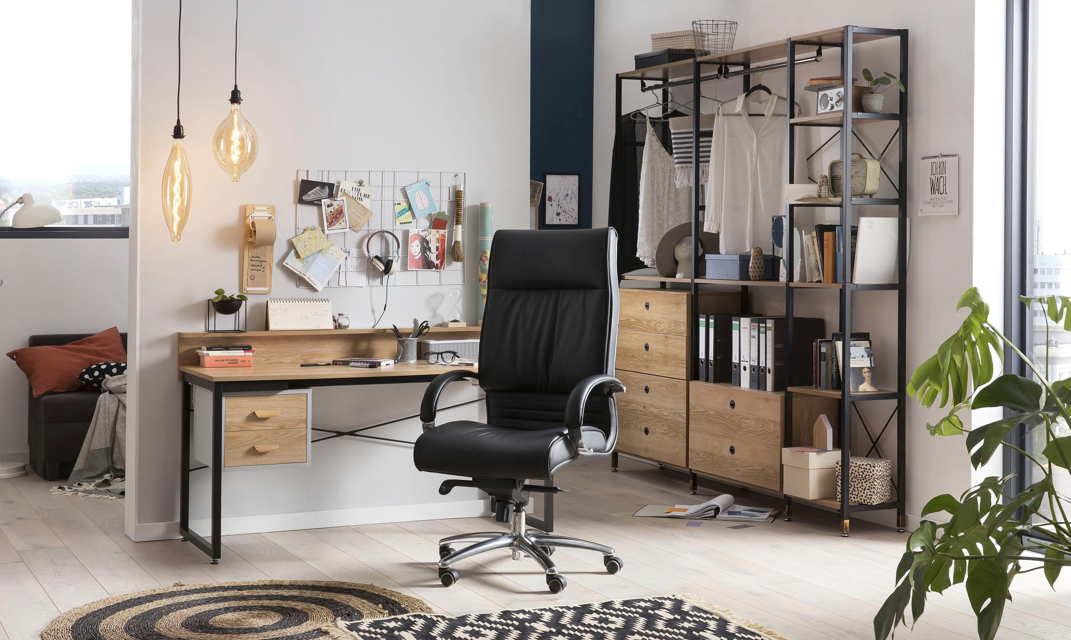 INOSIGN Bureau Wenzel Werkblad acacia decor, geschikt voor het thuiskantoor, laptoptafel