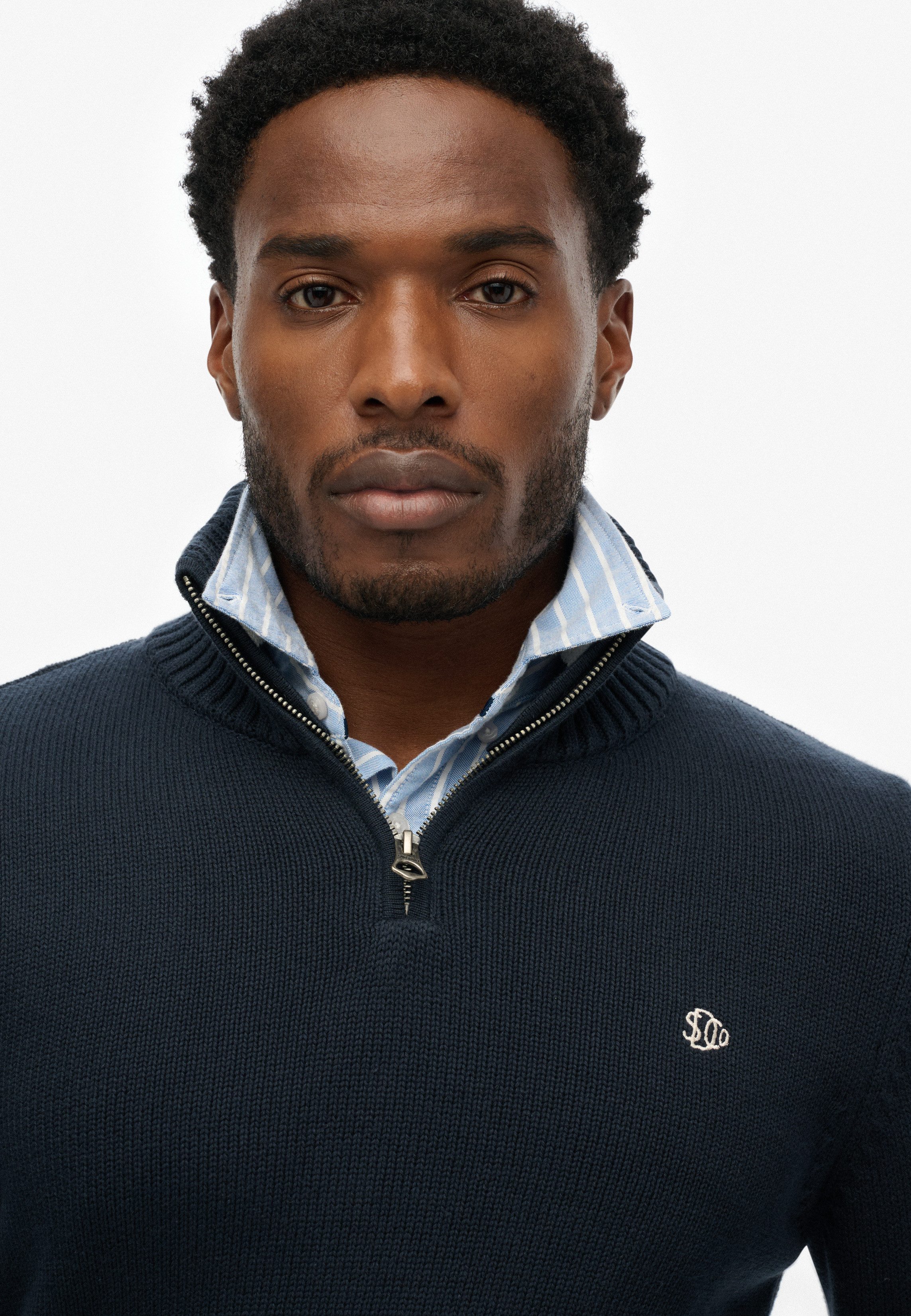 Superdry Gebreide trui COTTON KNIT HENLEY